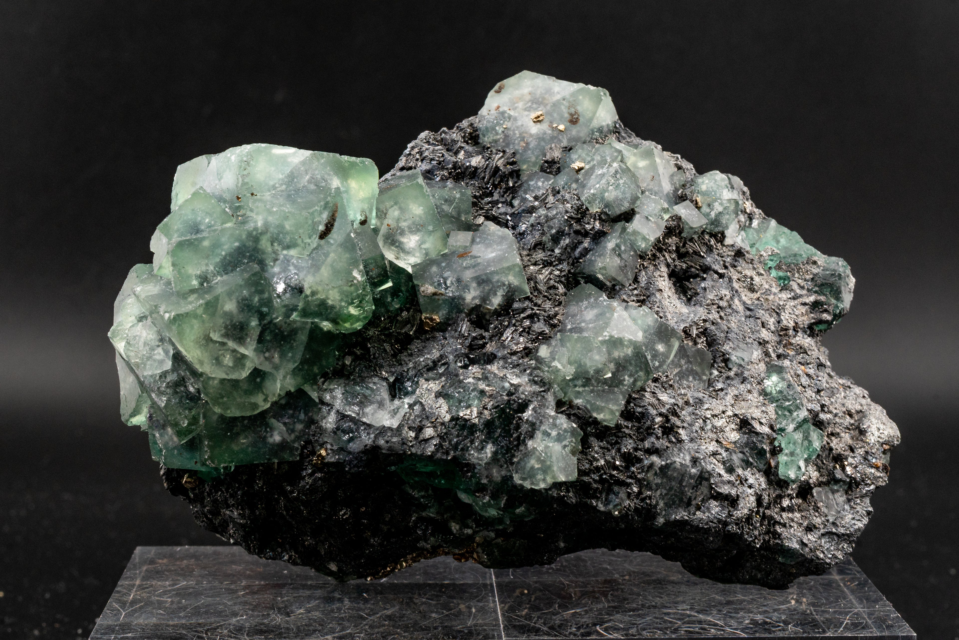 Fluorite, Pyrite, Geocronite - Milpo, Peru