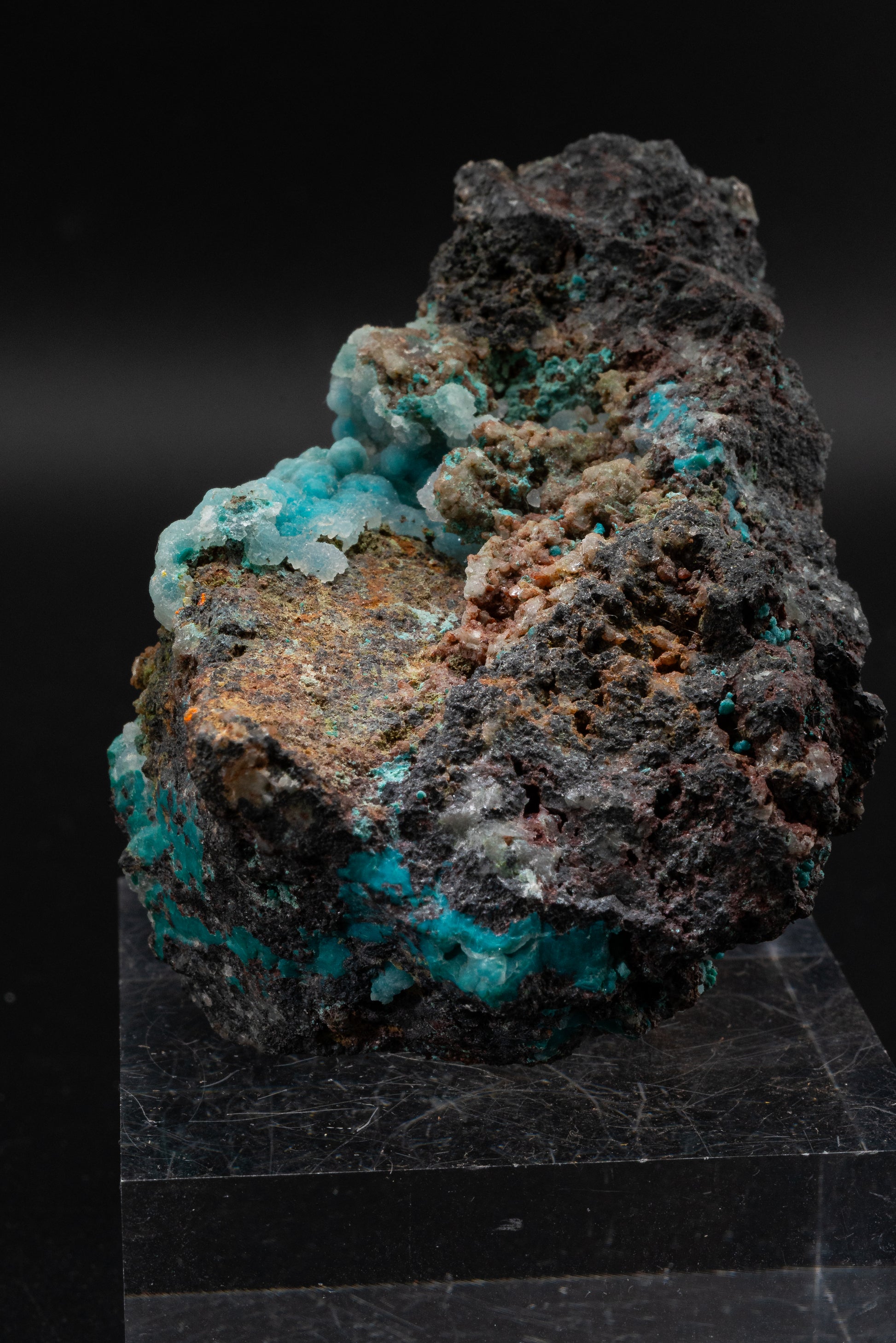 Chrysocolla, Quartz - Lily Mine, Peru