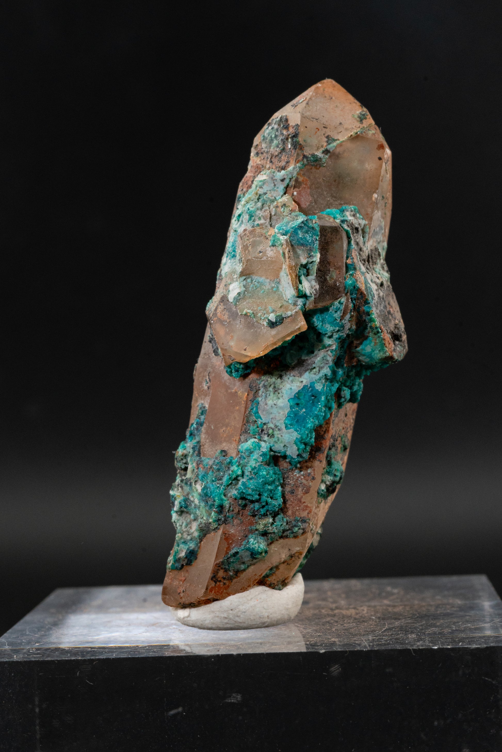 Chrysocolla, Quartz - Mina La Tentadora, Peru