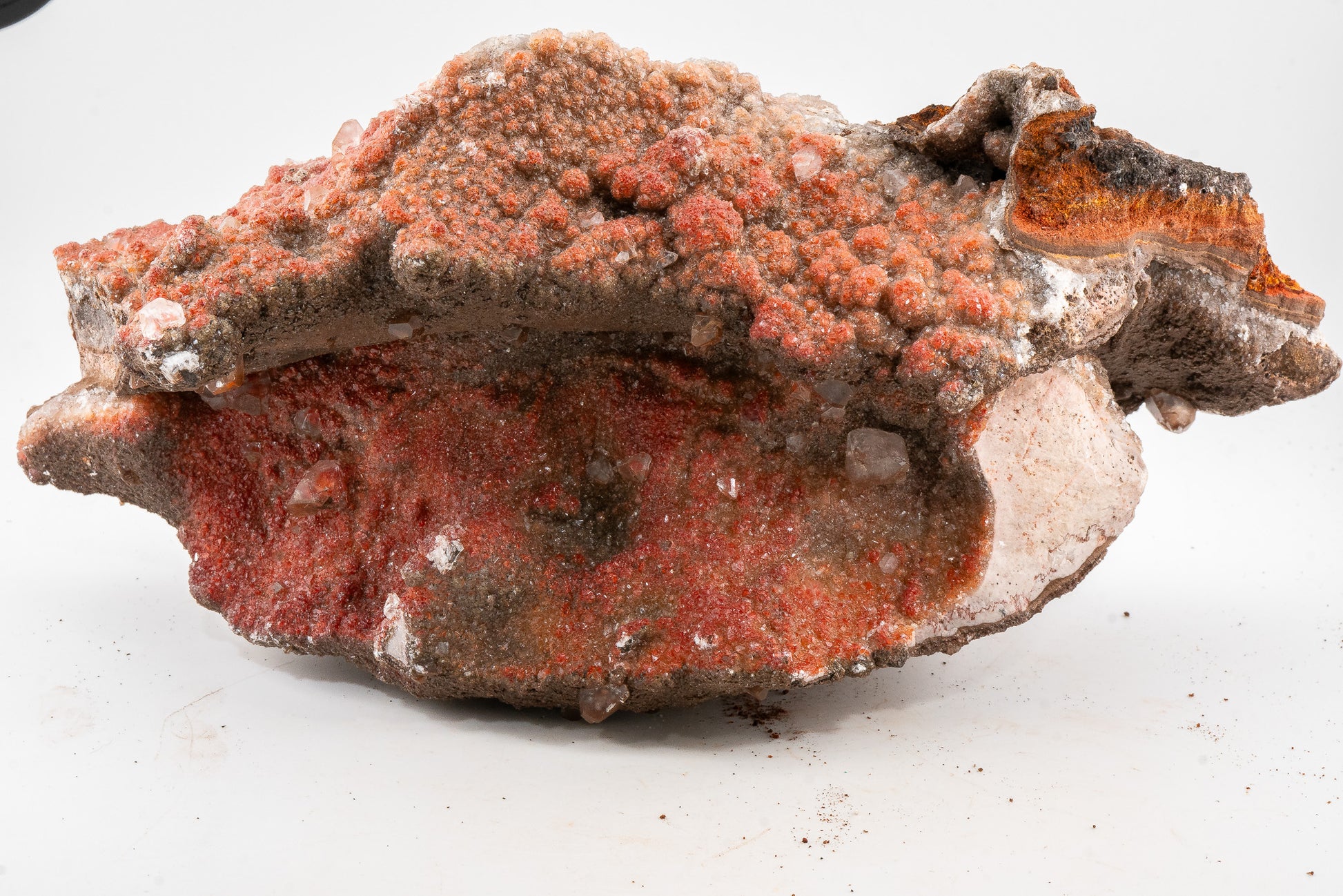 XXL - Hematite & Cinnabar included Calcite - Santa Eulalia Mining District, Chihuahua, Mexico