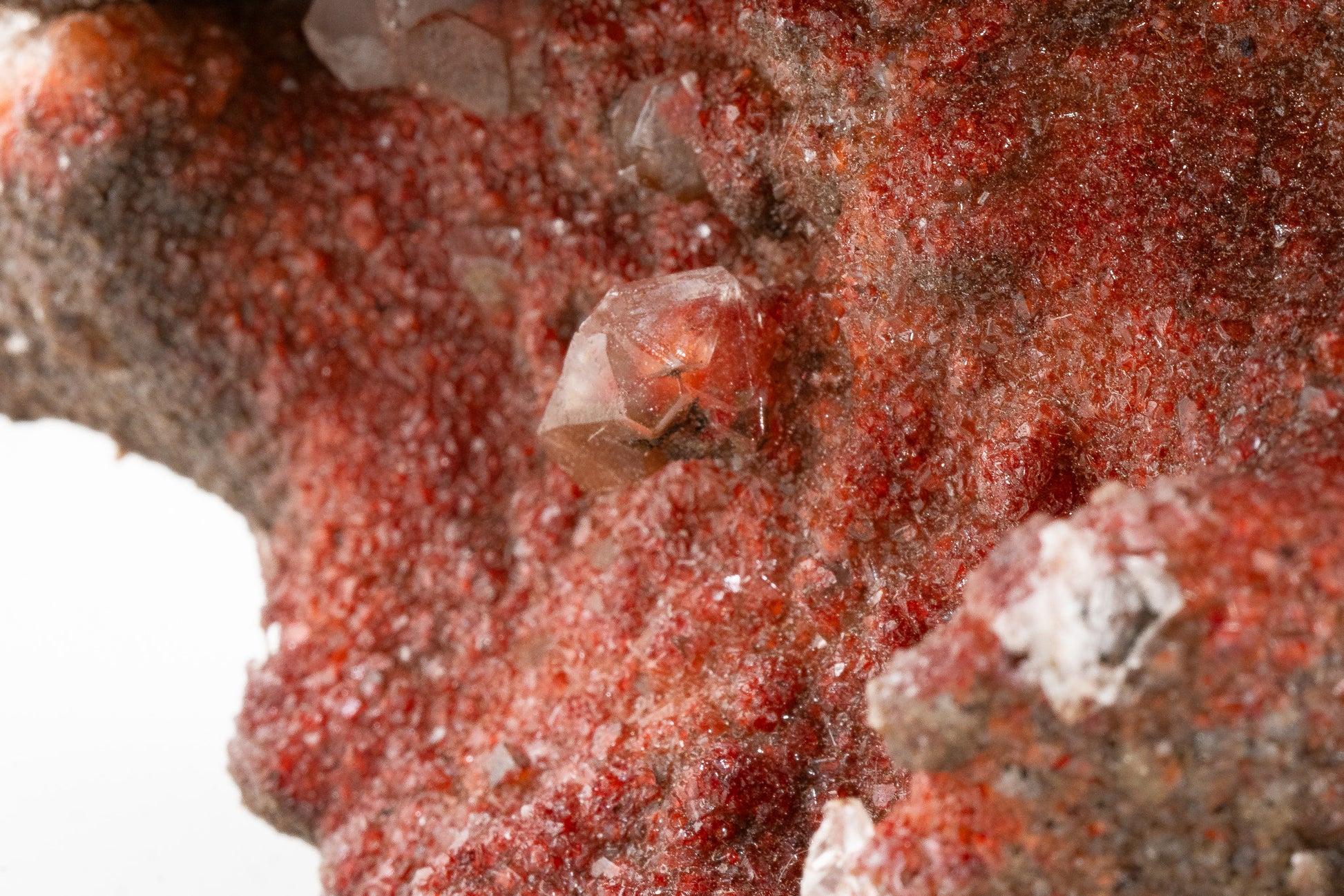 XXL - Hematite & Cinnabar included Calcite - Santa Eulalia Mining District, Chihuahua, Mexico
