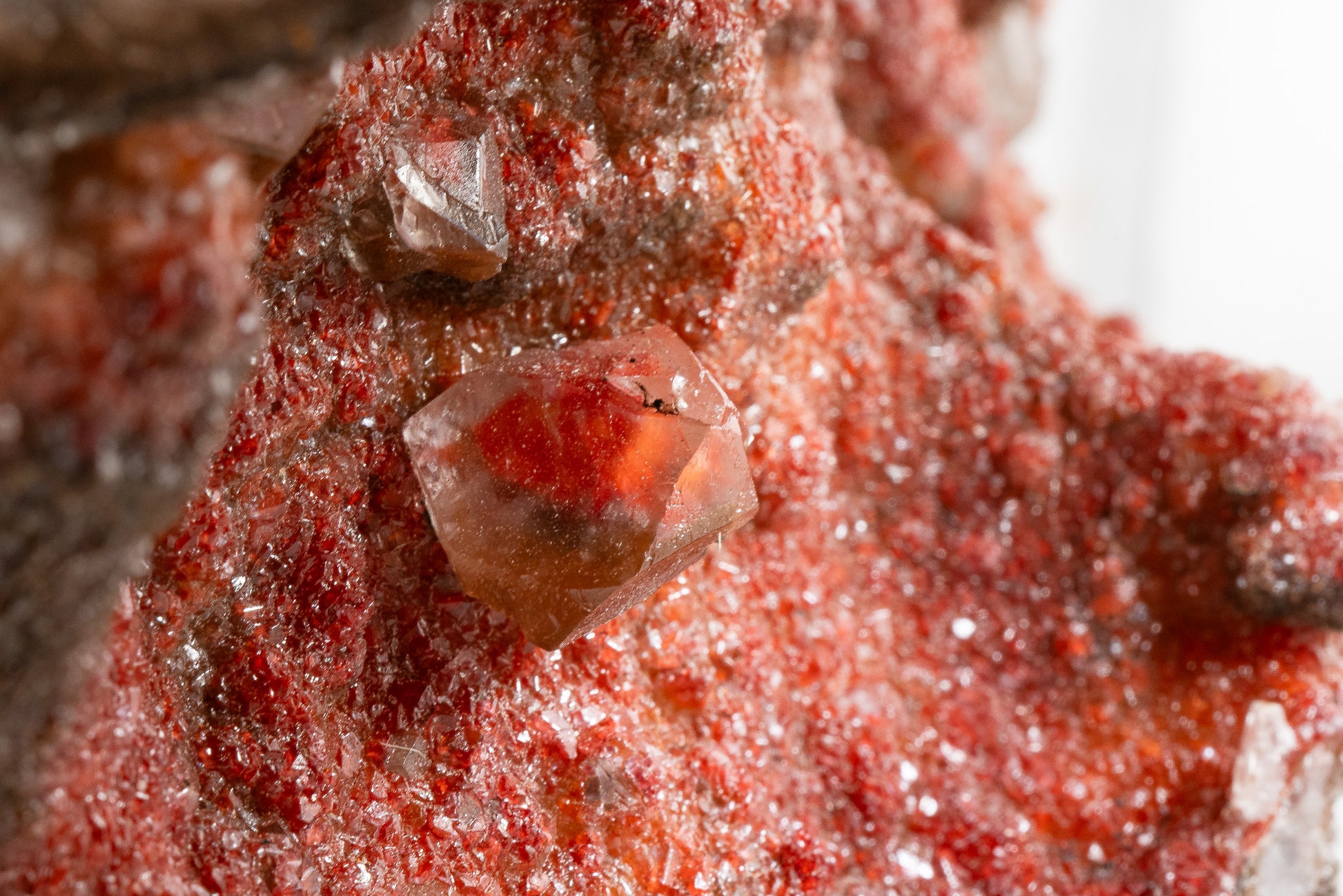 XXL - Hematite & Cinnabar included Calcite - Santa Eulalia Mining District, Chihuahua, Mexico