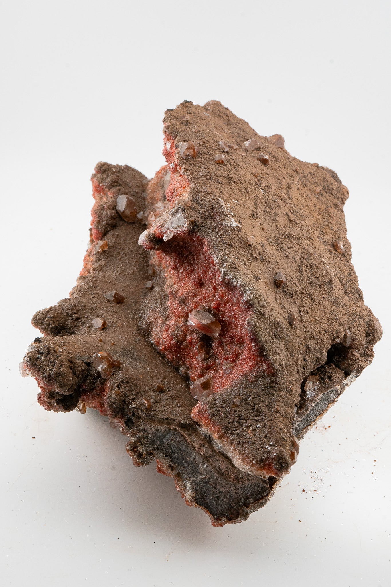XXL - Hematite & Cinnabar included Calcite - Santa Eulalia Mining District, Chihuahua, Mexico