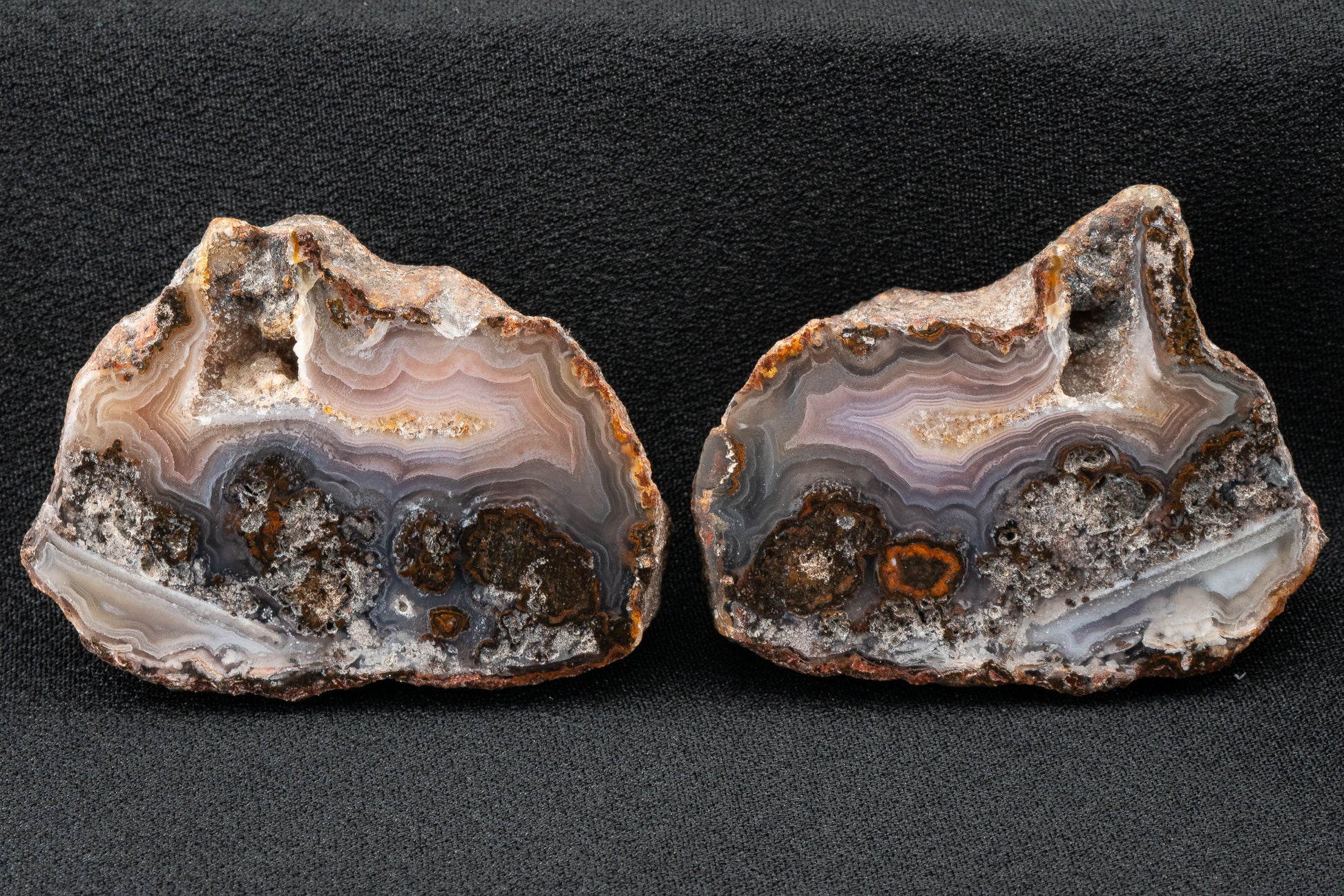Picacho Agate Pair - Coyame del Sotol, Chihuahua, Mexico