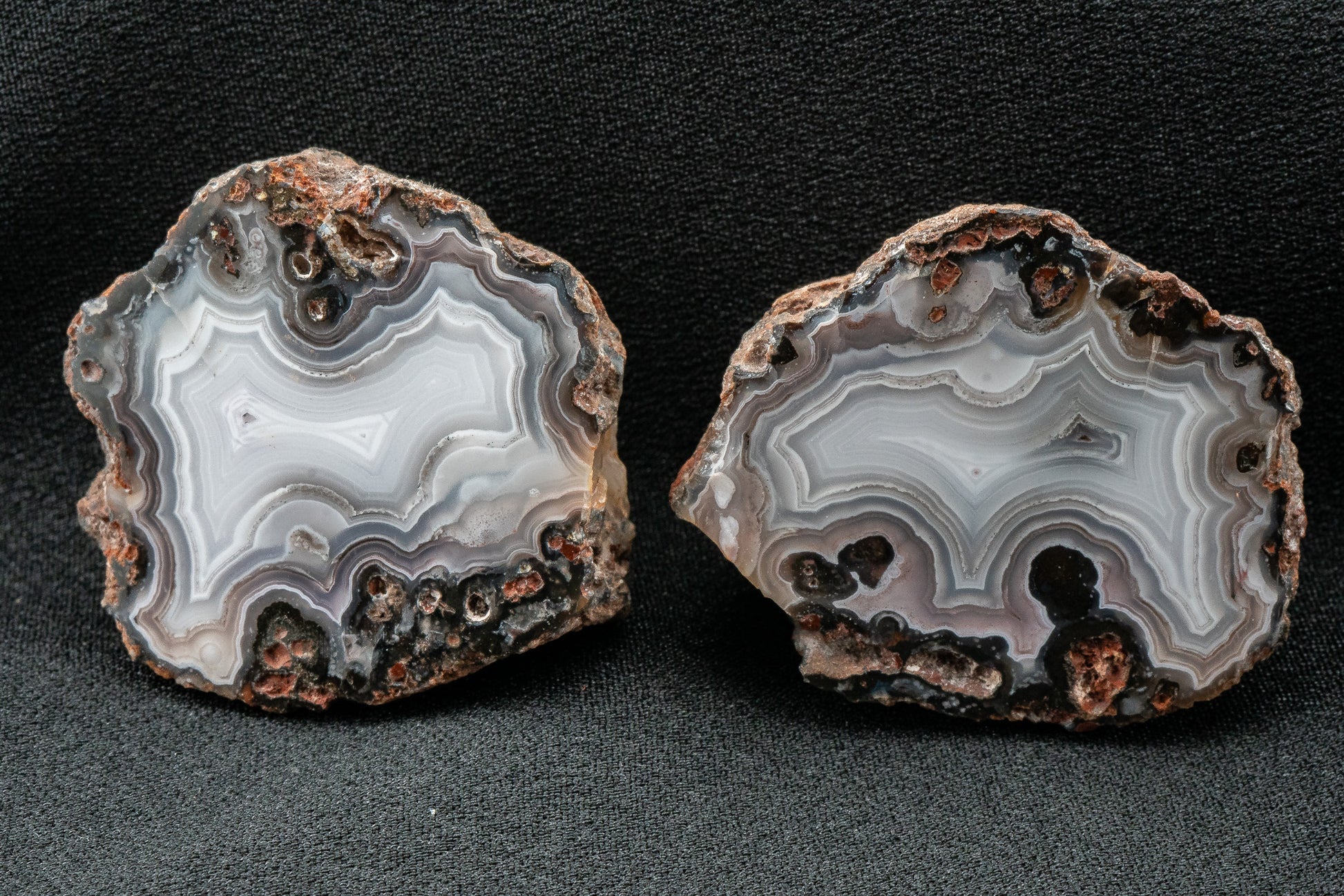 Picacho Agate Pair - Coyame del Sotol, Chihuahua, Mexico