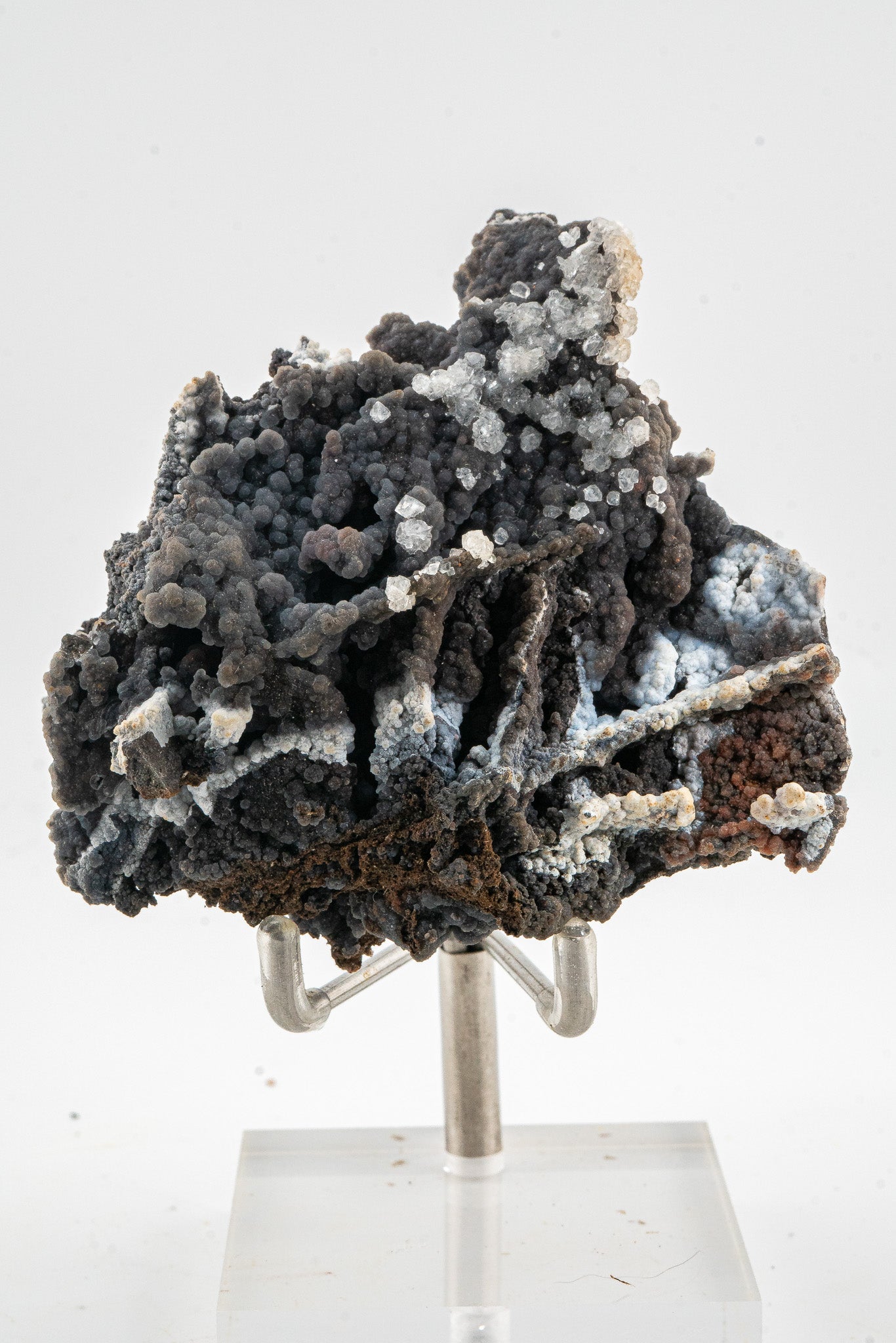 Quartz var. Chalcedony over Goethite - Zimapan, Hidalgo, Mexico