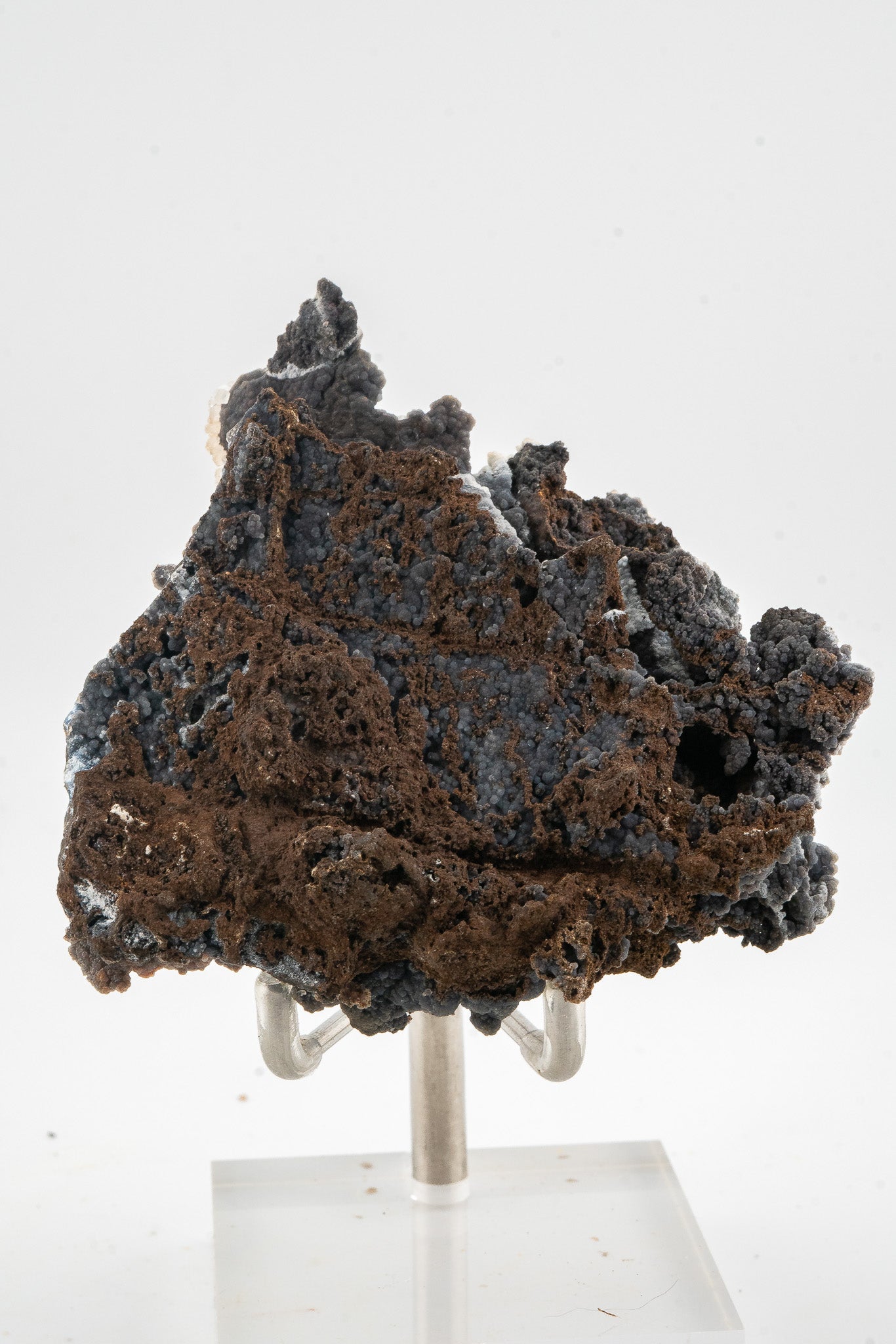 Quartz var. Chalcedony over Goethite - Zimapan, Hidalgo, Mexico