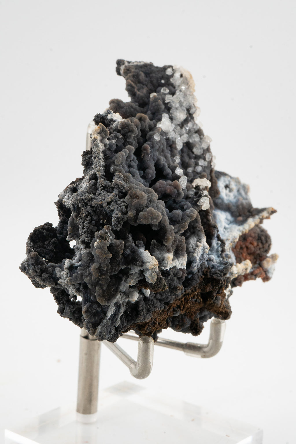 Quartz var. Chalcedony over Goethite - Zimapan, Hidalgo, Mexico