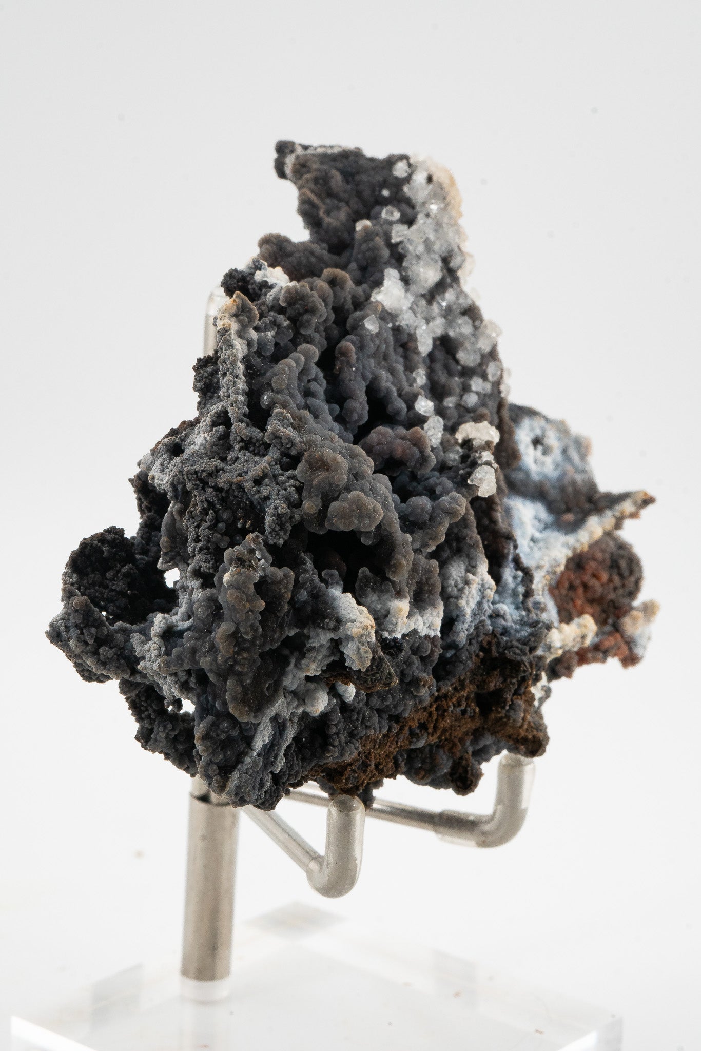 Quartz var. Chalcedony over Goethite - Zimapan, Hidalgo, Mexico
