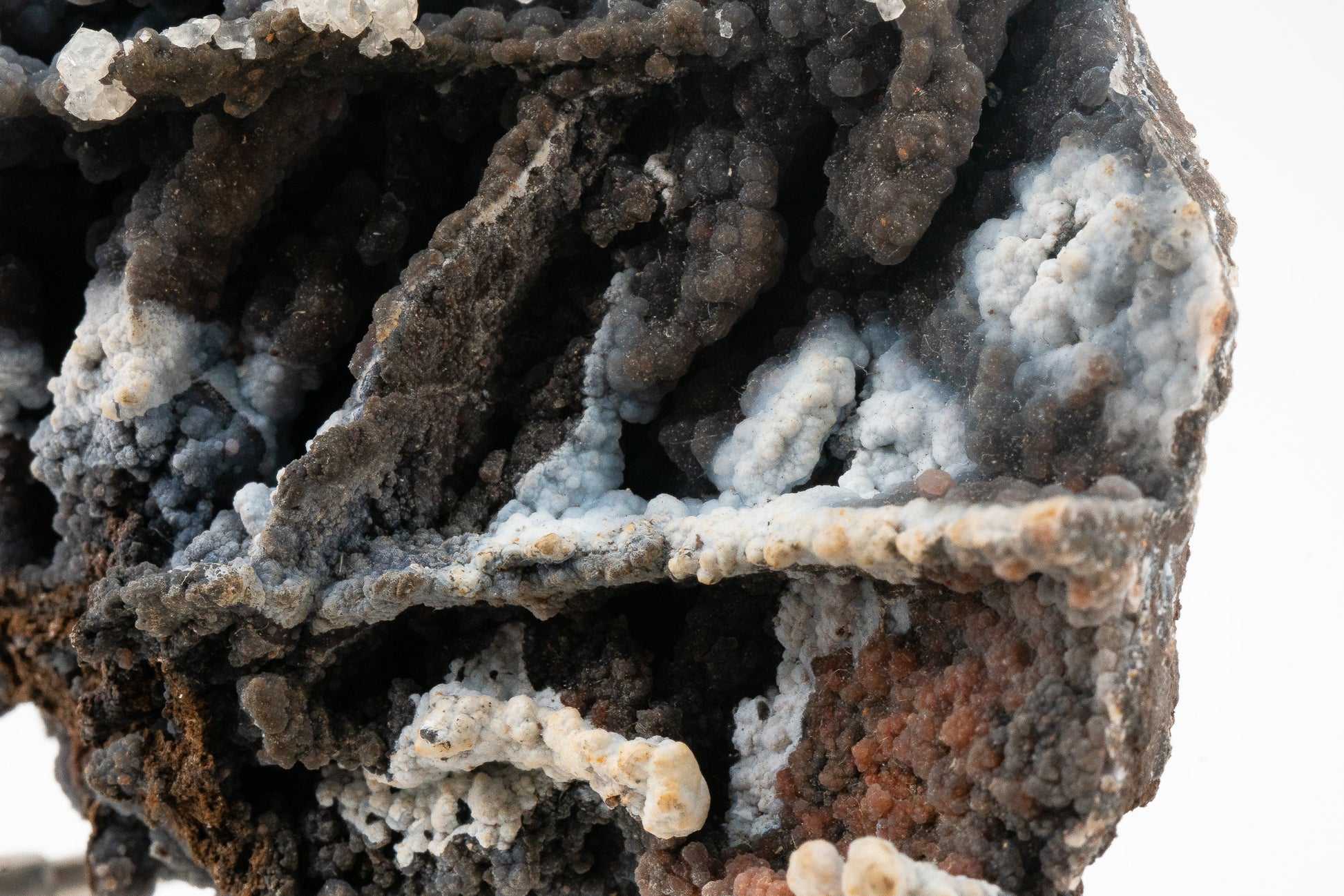 Quartz var. Chalcedony over Goethite - Zimapan, Hidalgo, Mexico