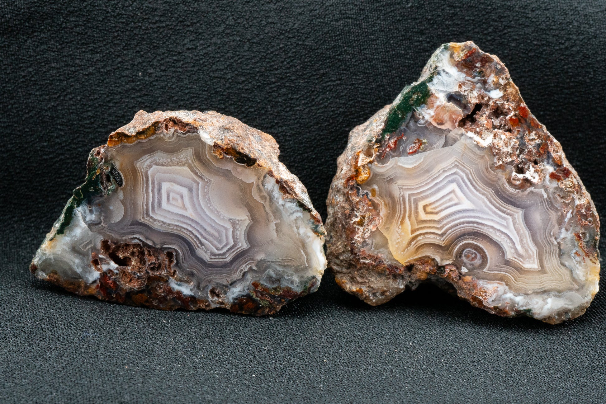 Picacho Agate Pair - Coyame del Sotol, Chihuahua, Mexico