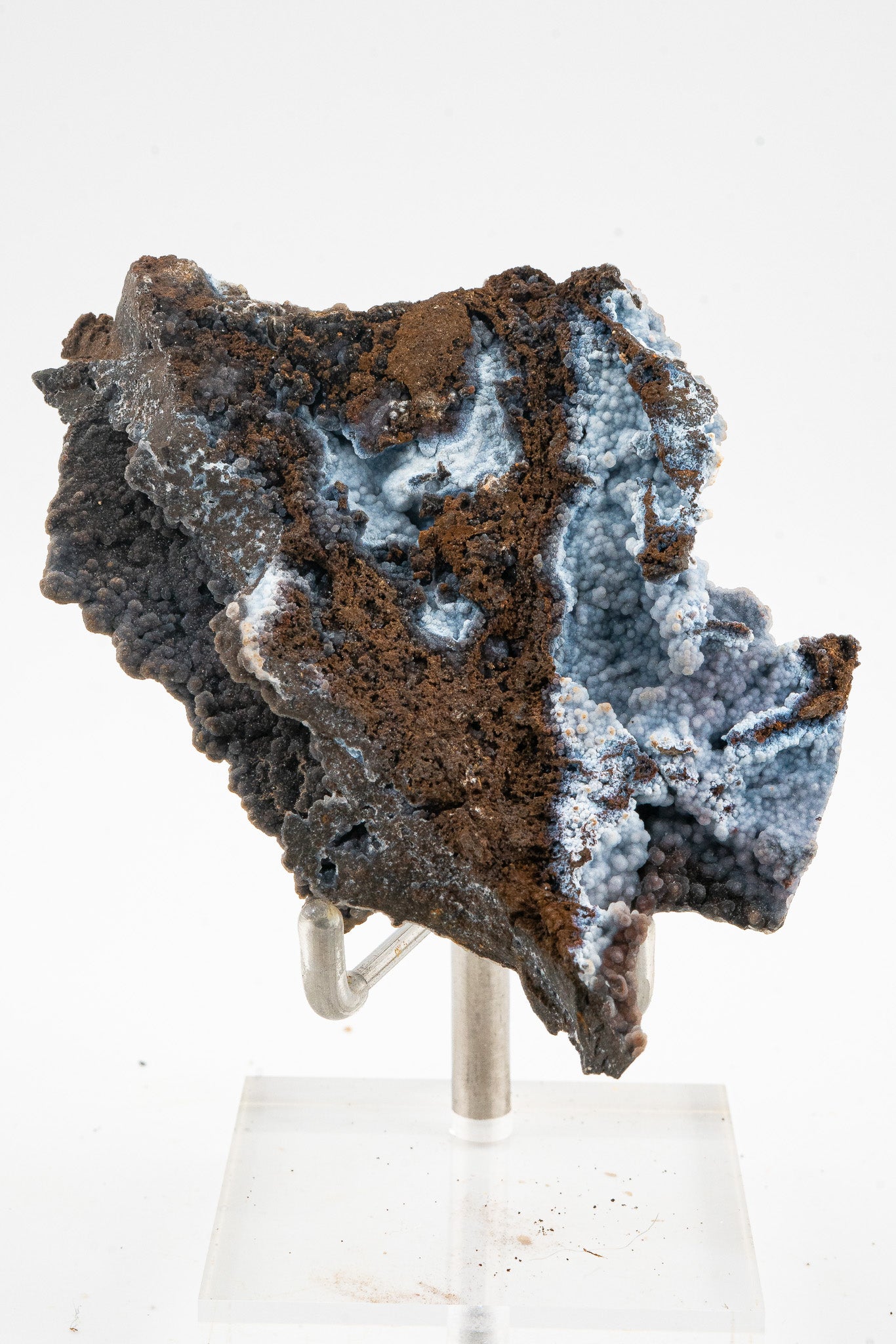 Quartz var. Chalcedony over Goethite - Zimapan, Hidalgo, Mexico