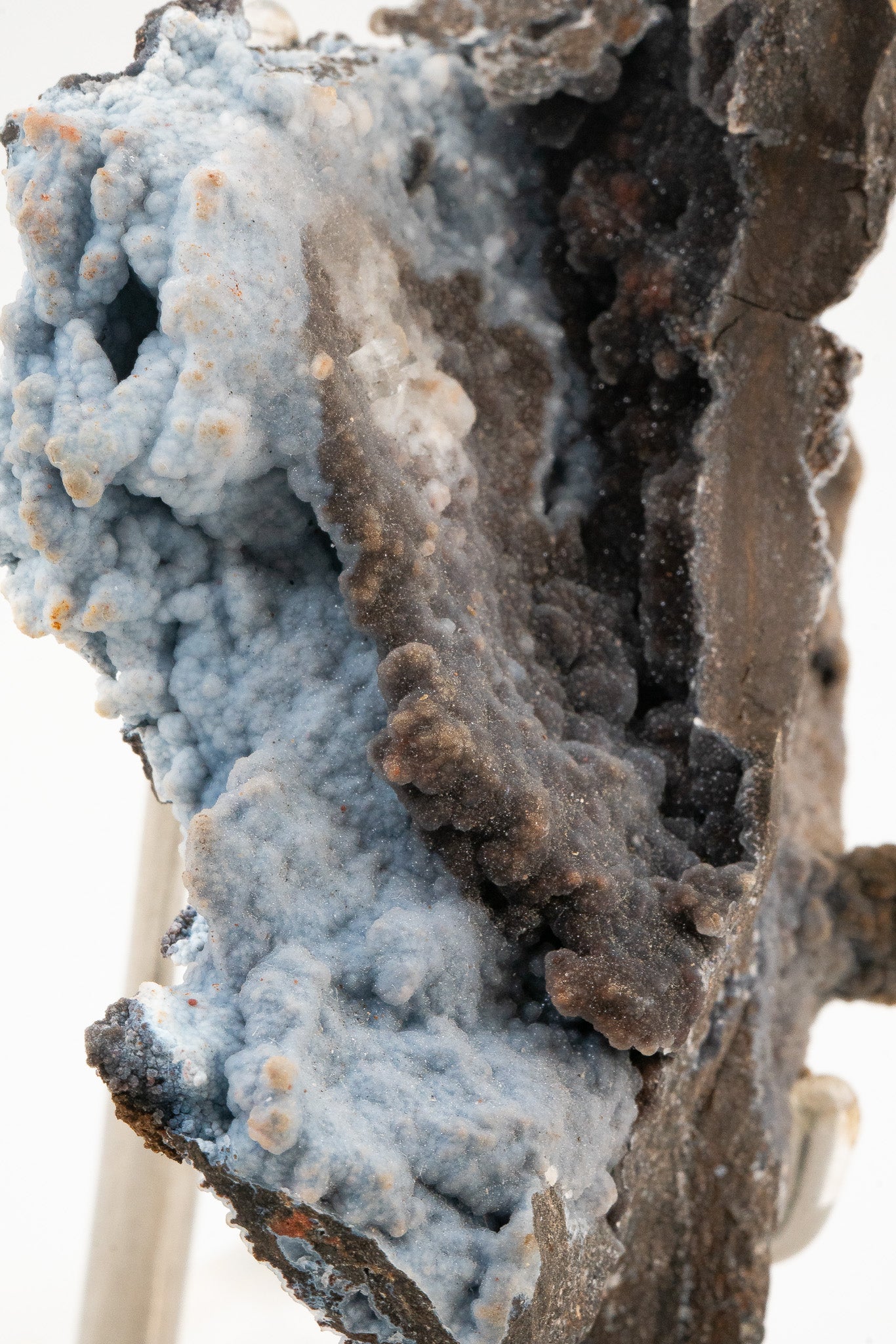Quartz var. Chalcedony over Goethite - Zimapan, Hidalgo, Mexico