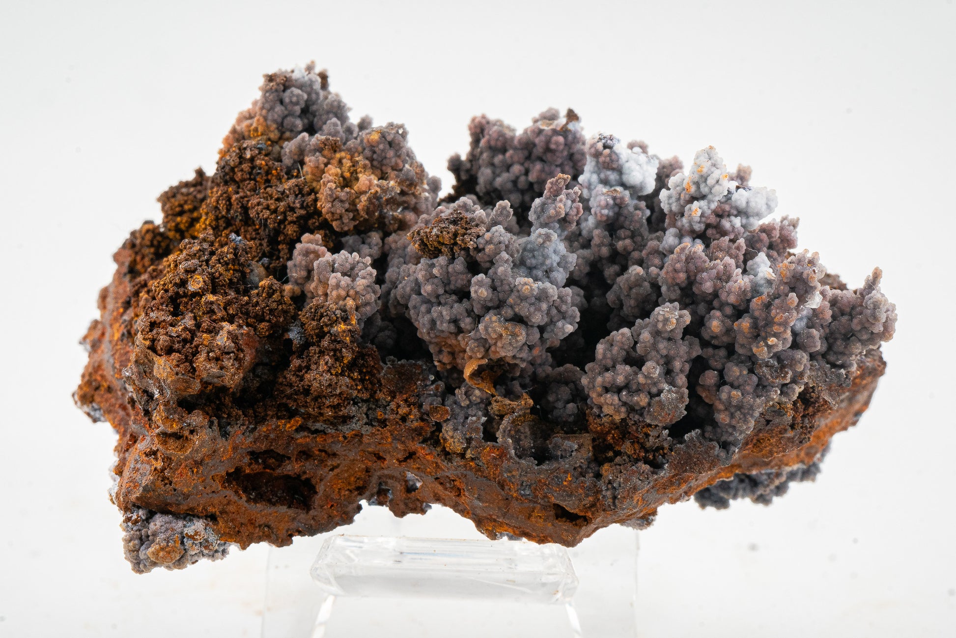 Quartz var. Chalcedony over Goethite - Zimapan, Hidalgo, Mexico