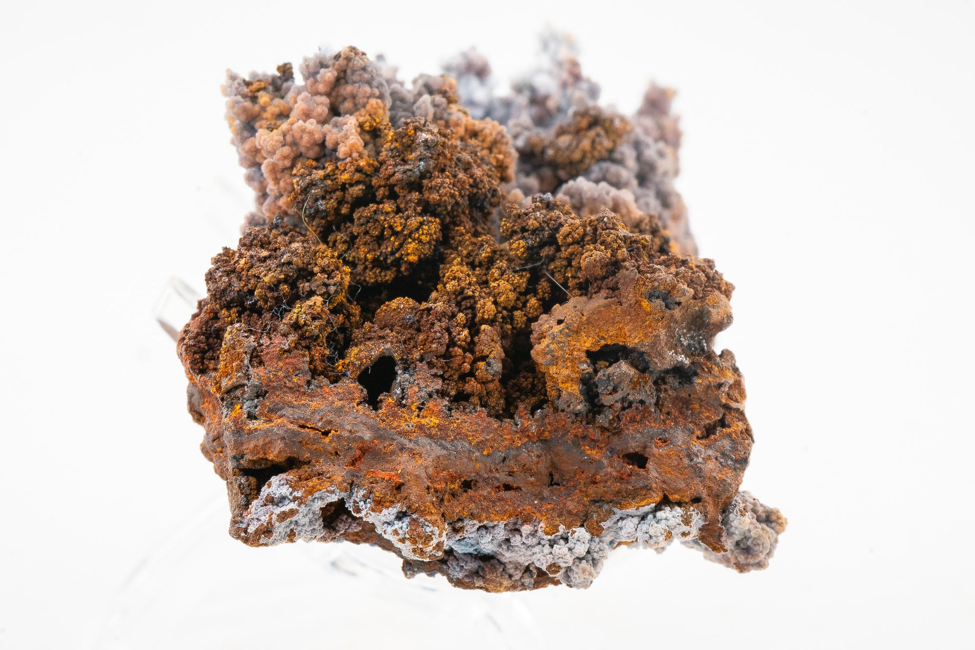 Quartz var. Chalcedony over Goethite - Zimapan, Hidalgo, Mexico
