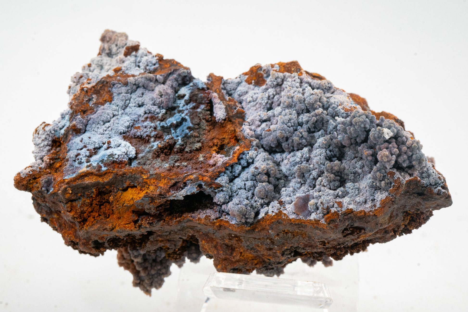Quartz var. Chalcedony over Goethite - Zimapan, Hidalgo, Mexico