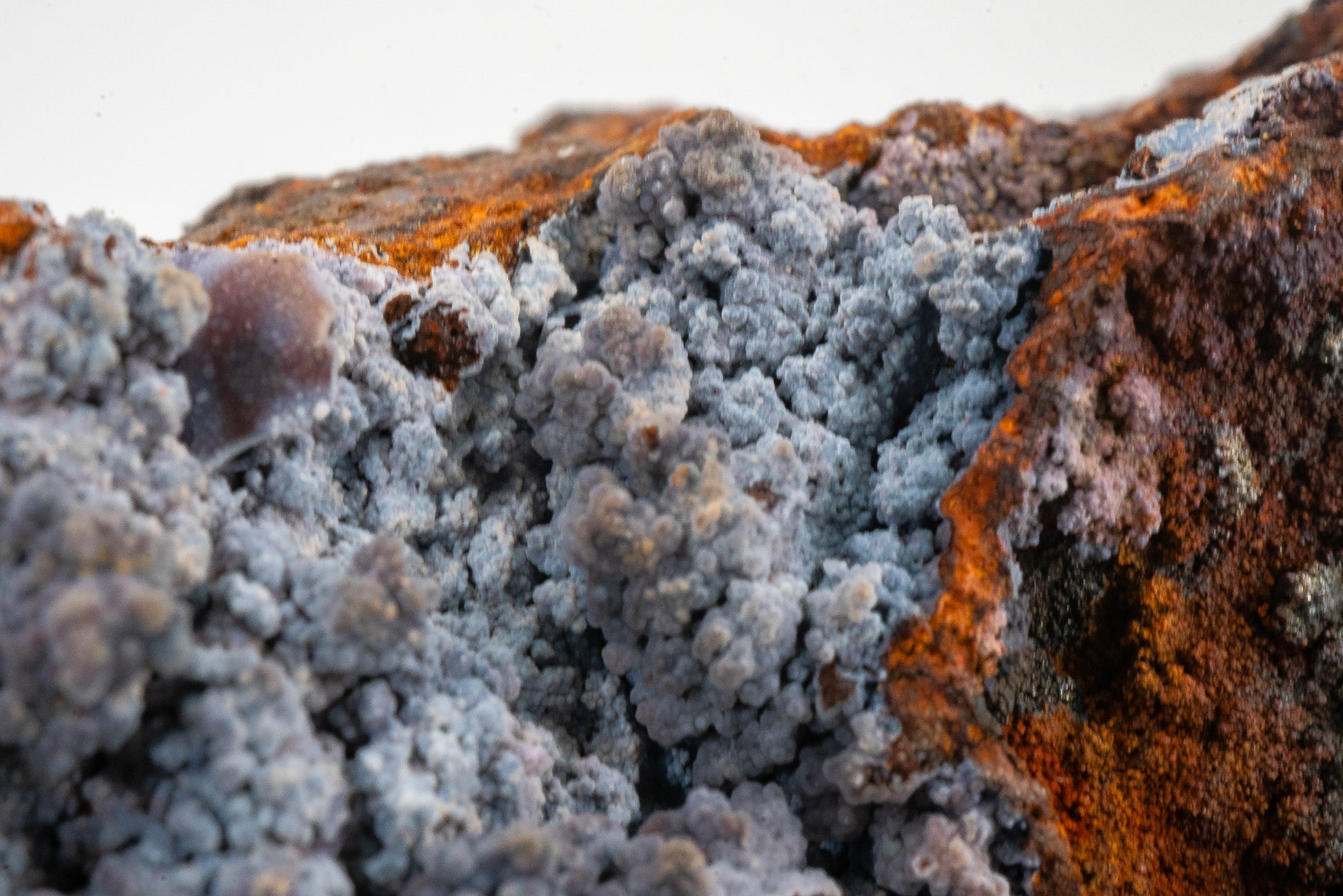 Quartz var. Chalcedony over Goethite - Zimapan, Hidalgo, Mexico