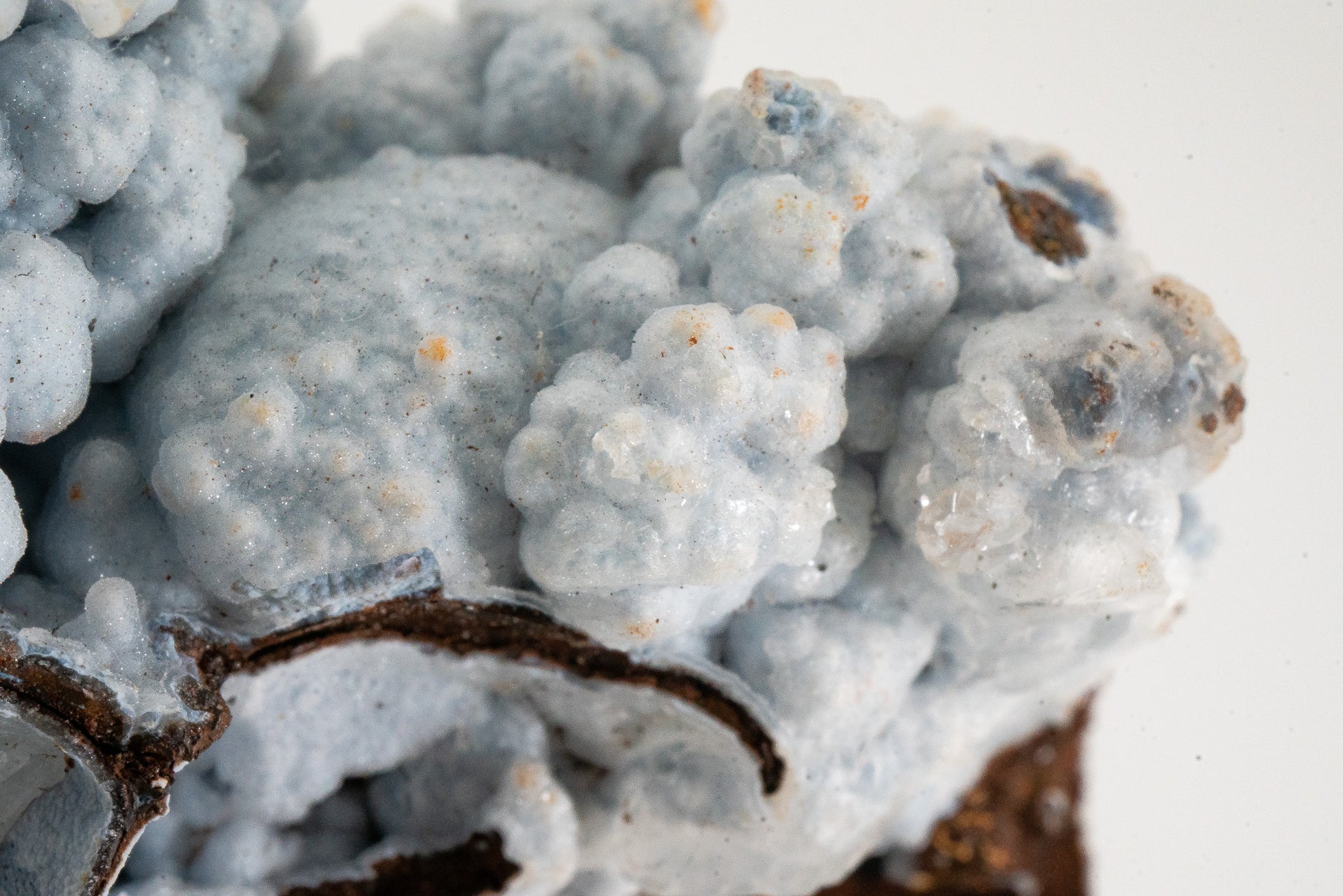 Quartz var. Chalcedony over Goethite - Zimapan, Hidalgo, Mexico