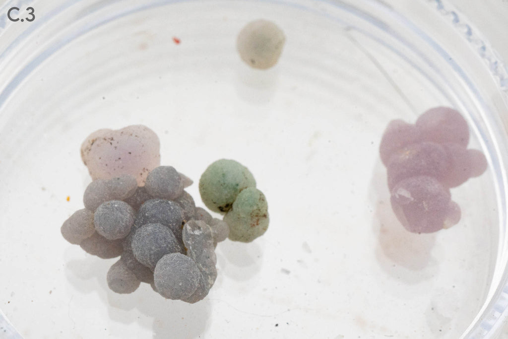 $5 Micros - Topaz, Mexico - Wavellite, USA - Grape Agate, Indonesia - Iridescent Hematite, Brazil
