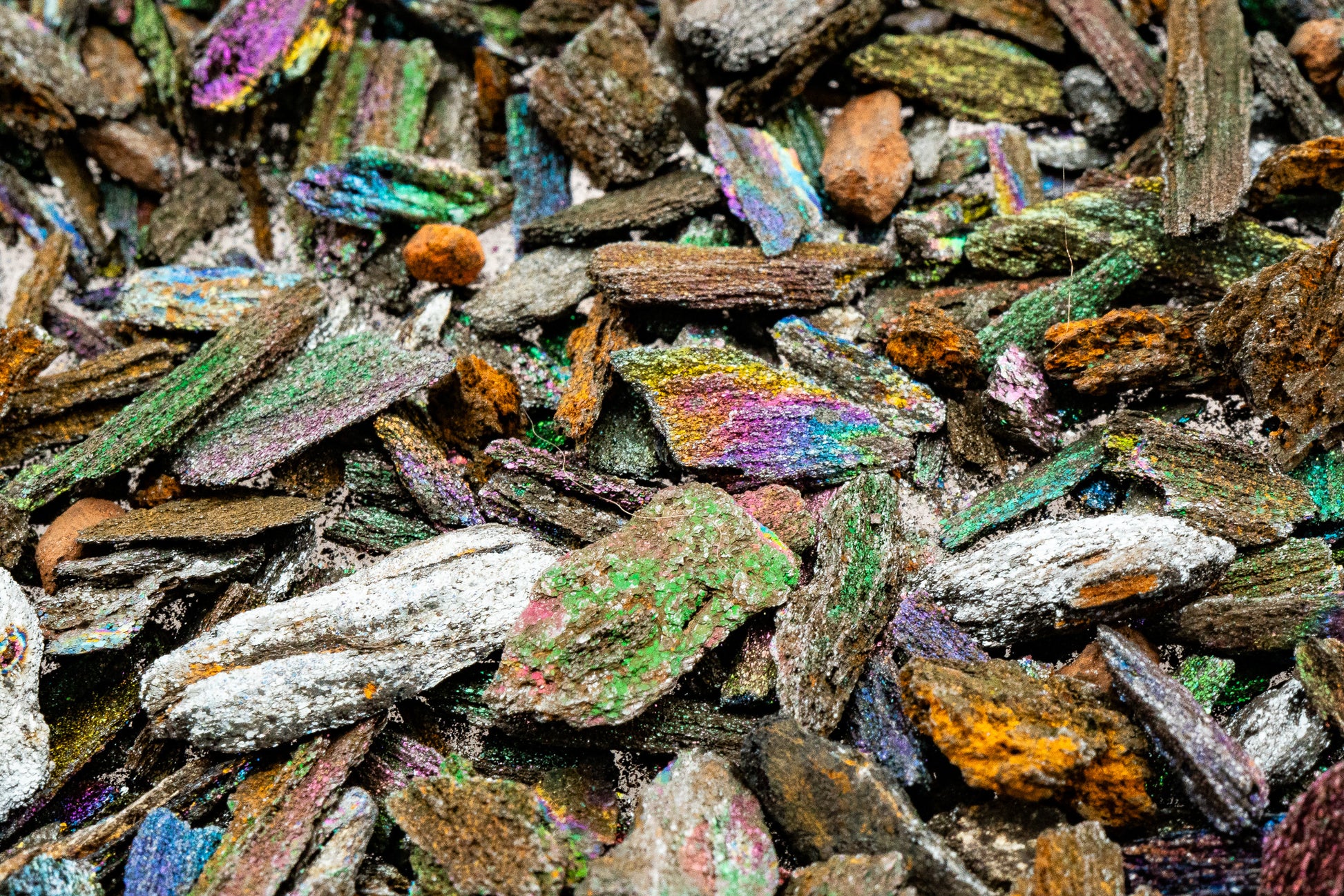 Iridescent "Rainbow" Hematite - Andrade Mine, Joao Monlevade, Minas Gerais, Brazil