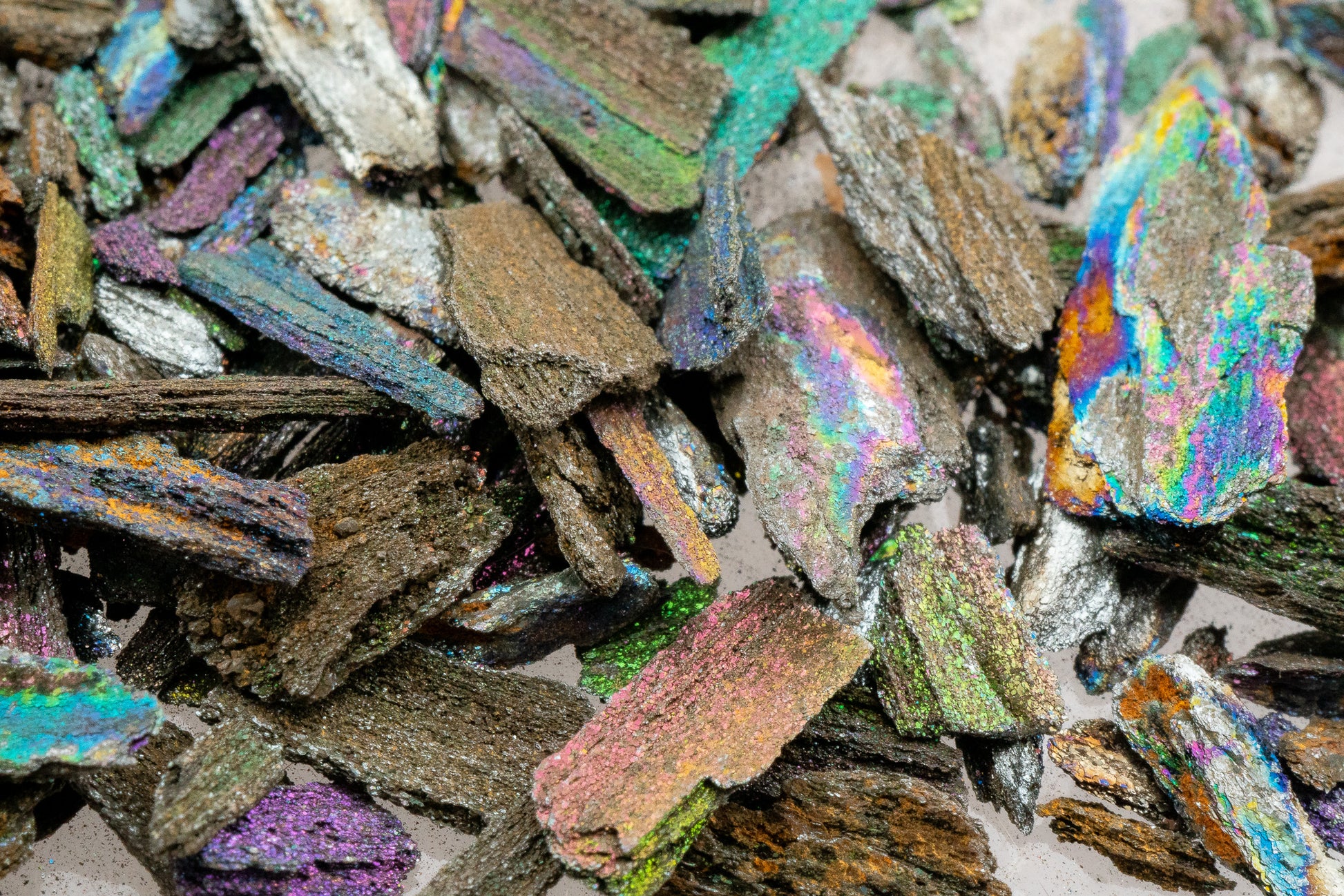 Iridescent "Rainbow" Hematite - Andrade Mine, Joao Monlevade, Minas Gerais, Brazil