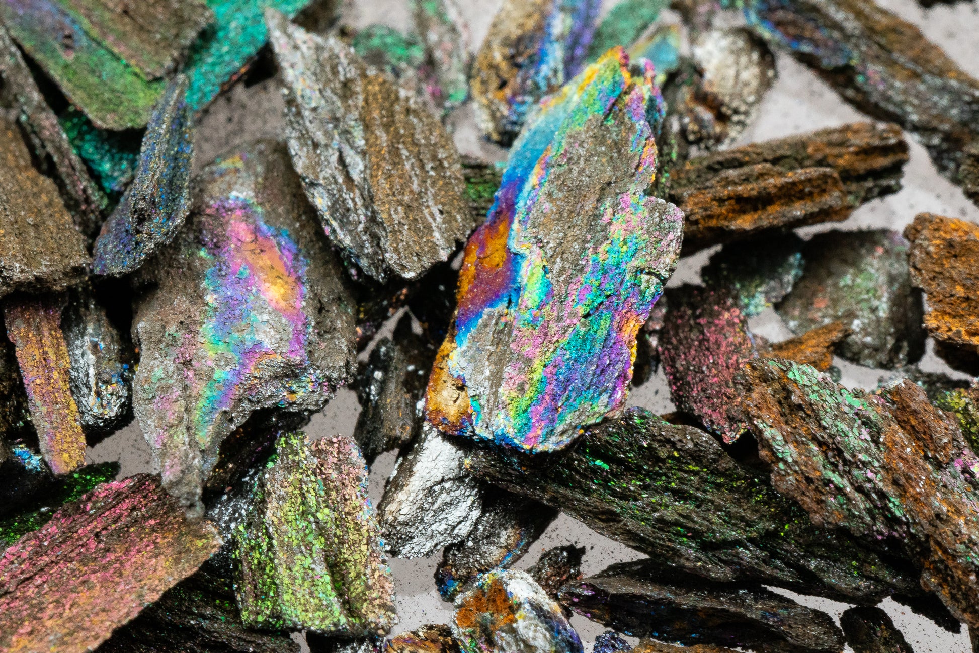 Iridescent "Rainbow" Hematite - Andrade Mine, Joao Monlevade, Minas Gerais, Brazil