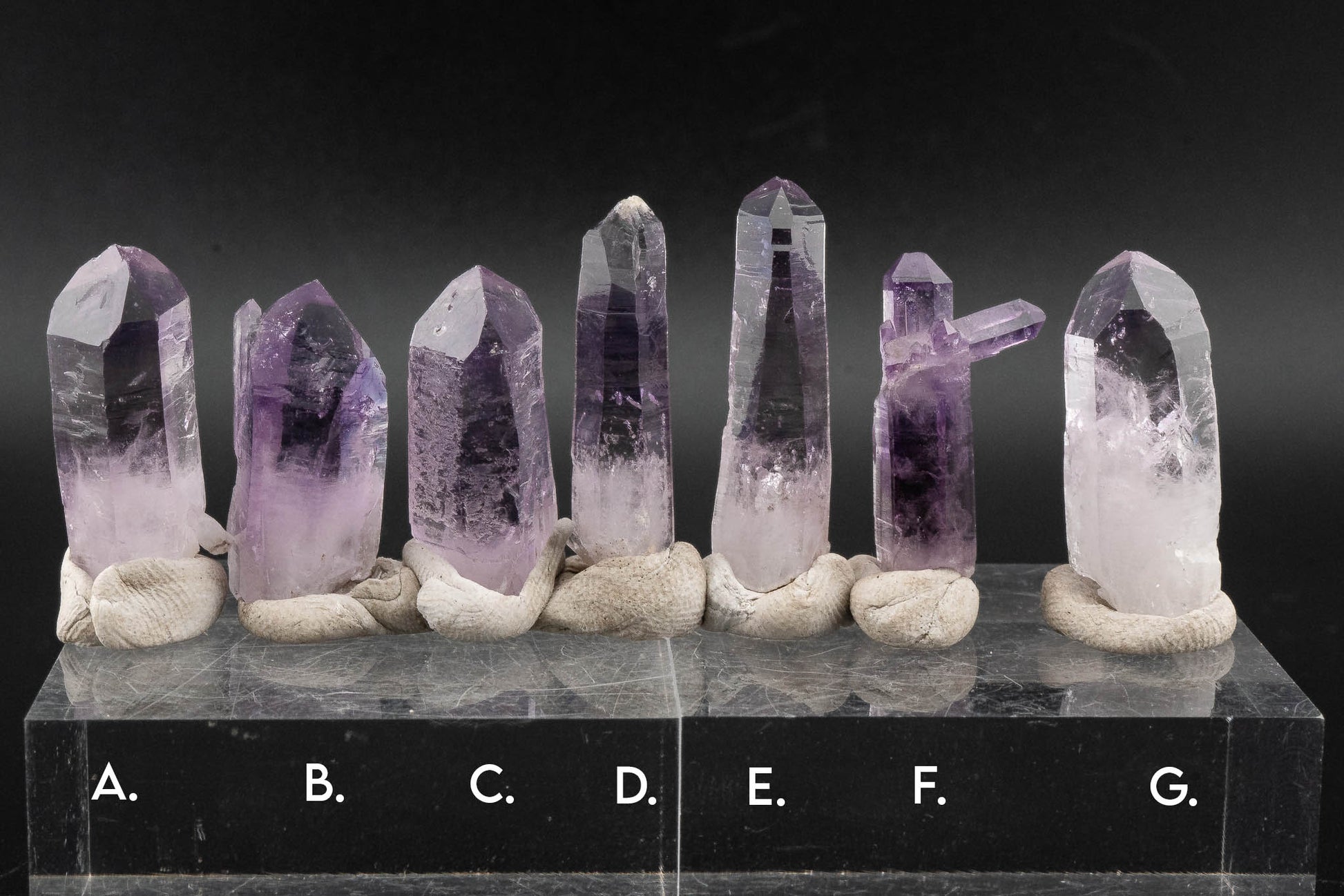 Quartz var. Amethyst Point - Veracruz, Mexico