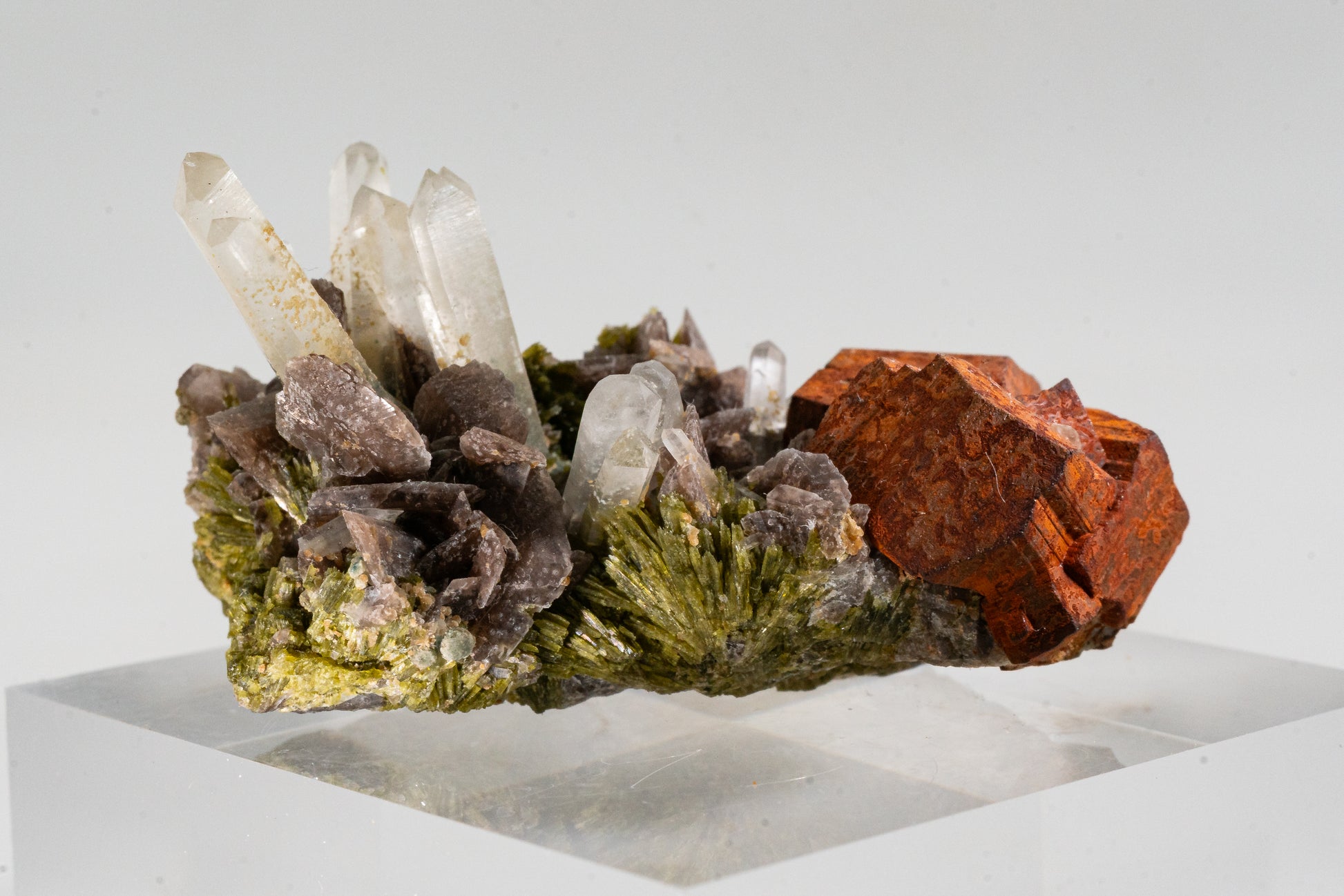 Epidote, Quartz, Axinite, Oxidized Garnet -  Cullhuay, Peru