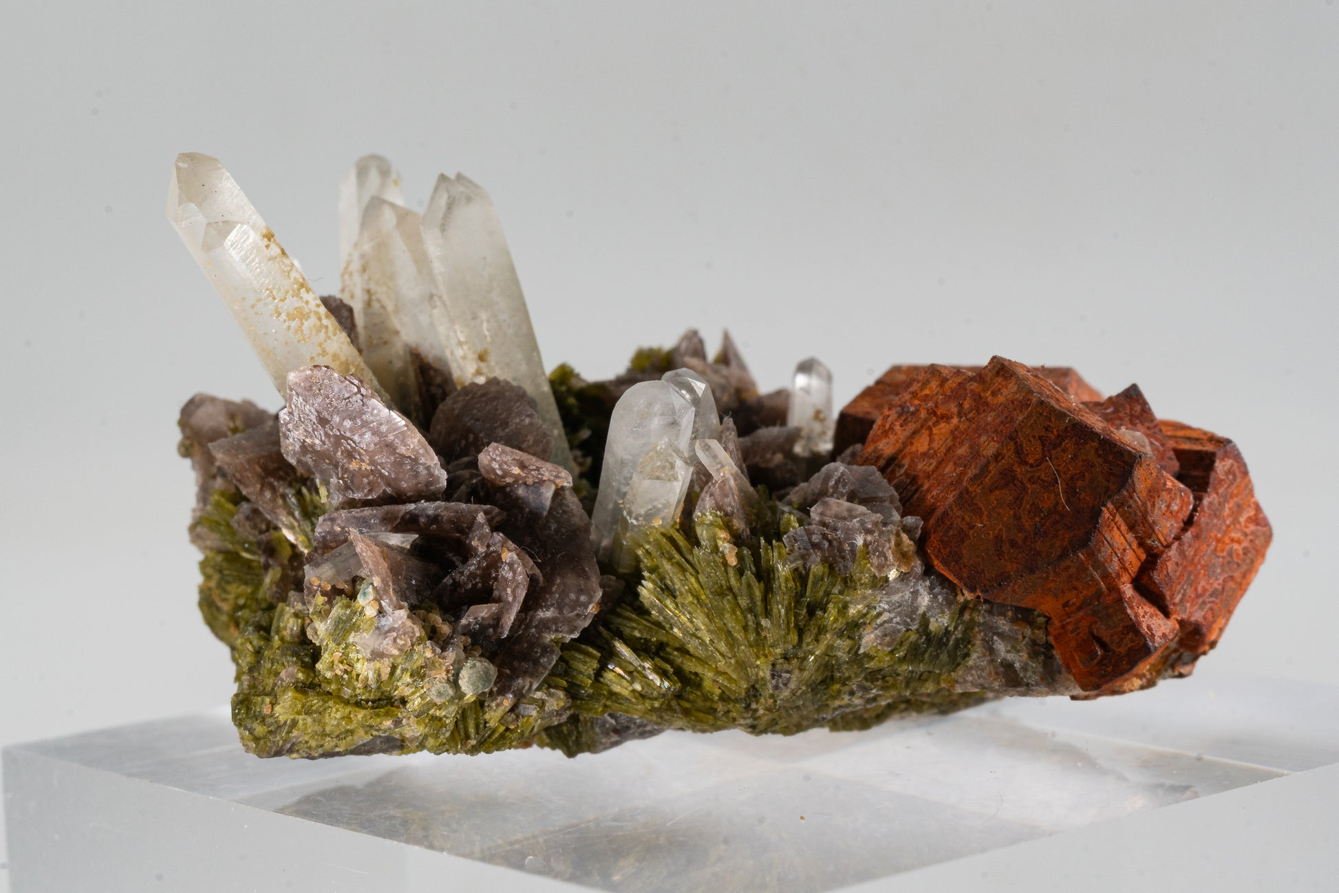 Epidote, Quartz, Axinite, Oxidized Garnet -  Cullhuay, Peru