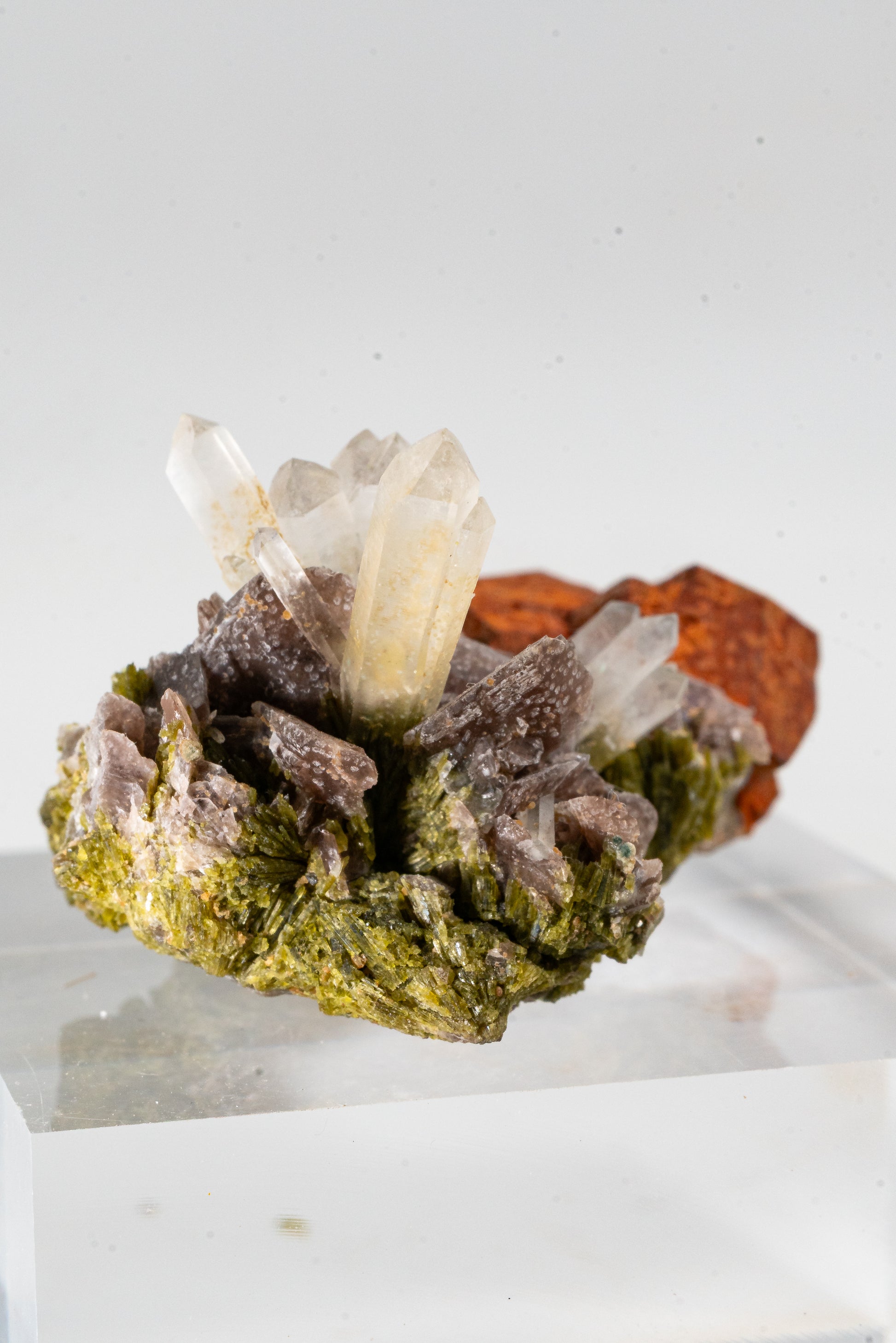 Epidote, Quartz, Axinite, Oxidized Garnet -  Cullhuay, Peru