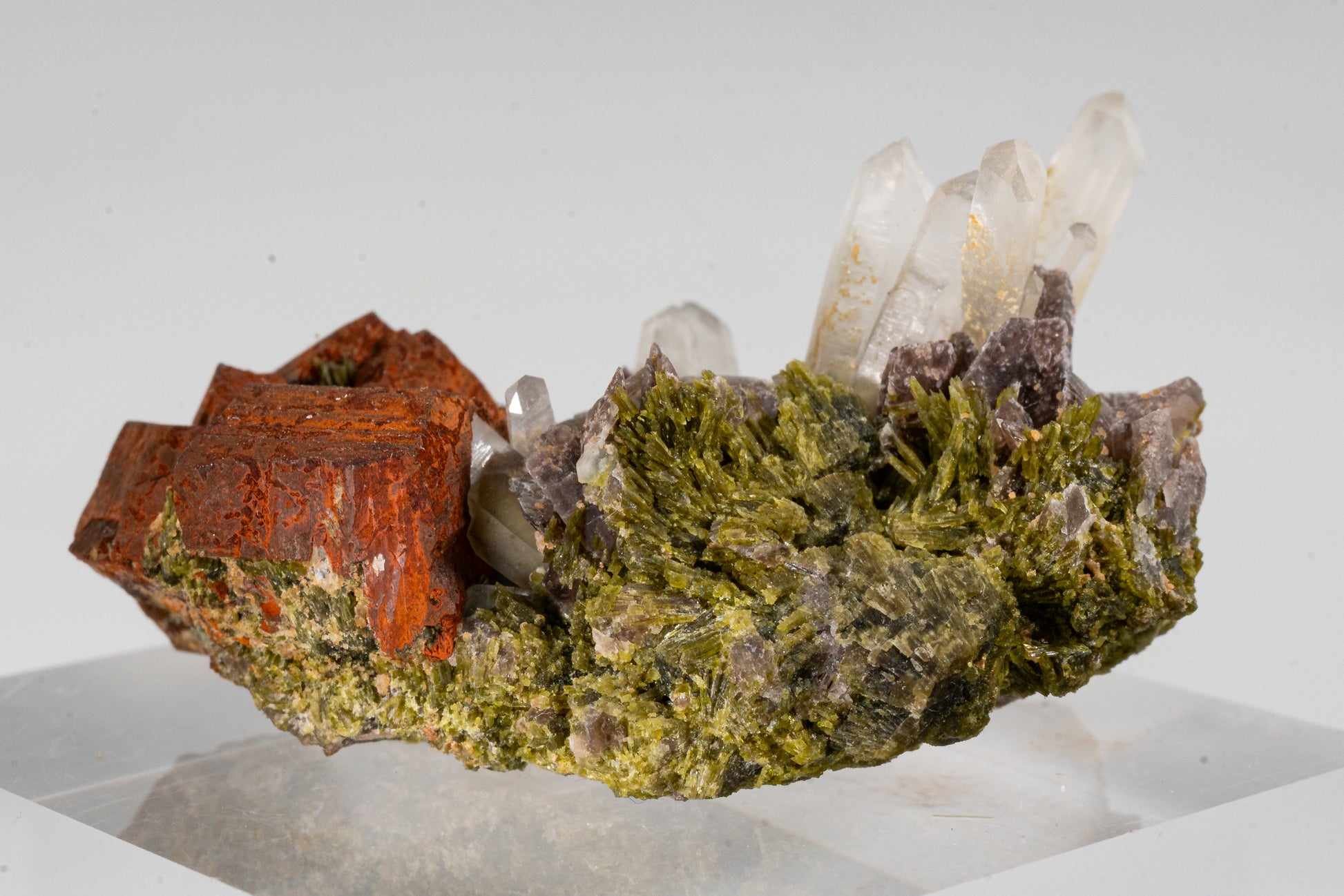 Epidote, Quartz, Axinite, Oxidized Garnet -  Cullhuay, Peru