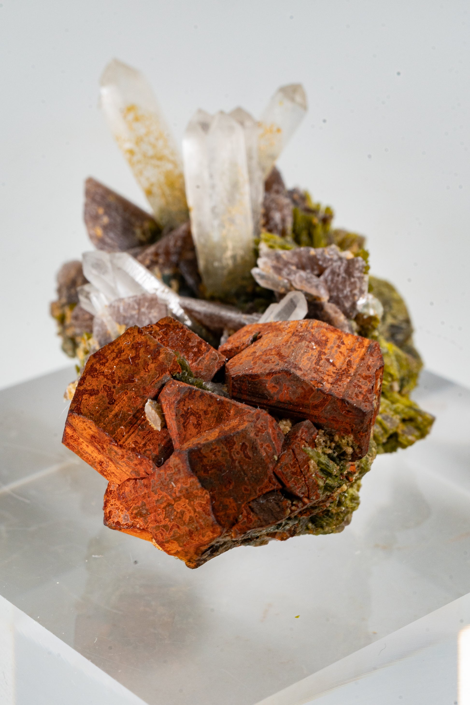 Epidote, Quartz, Axinite, Oxidized Garnet -  Cullhuay, Peru