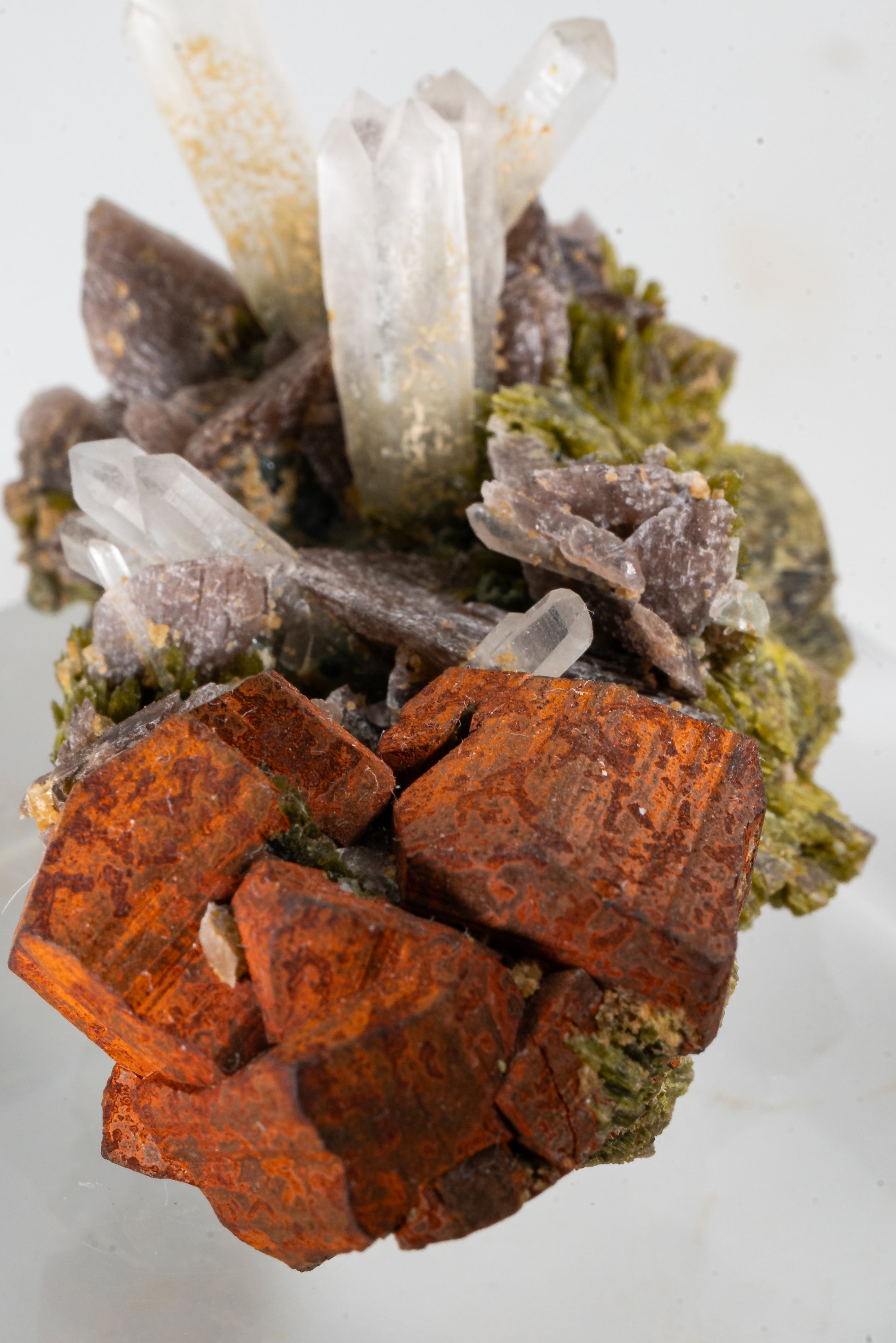 Epidote, Quartz, Axinite, Oxidized Garnet -  Cullhuay, Peru