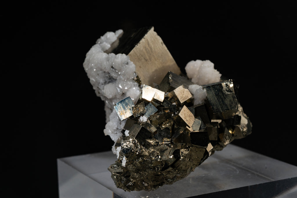Pyrite, Calcite - Huanzala, Peru - UV Reactive