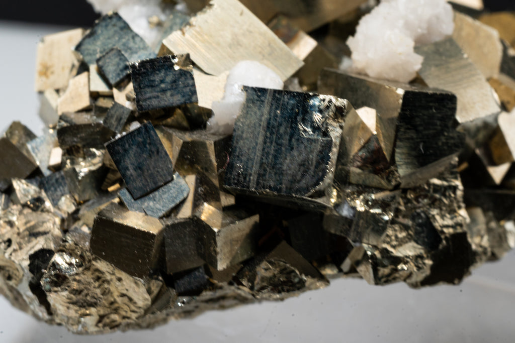 Pyrite, Calcite - Huanzala, Peru - UV Reactive