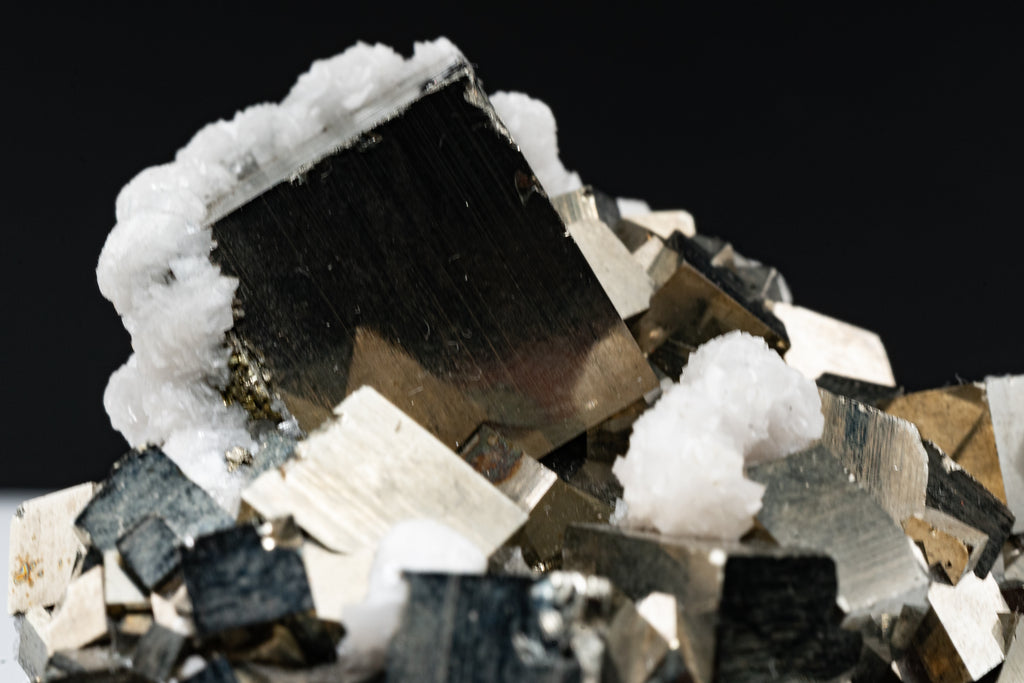 Pyrite, Calcite - Huanzala, Peru - UV Reactive