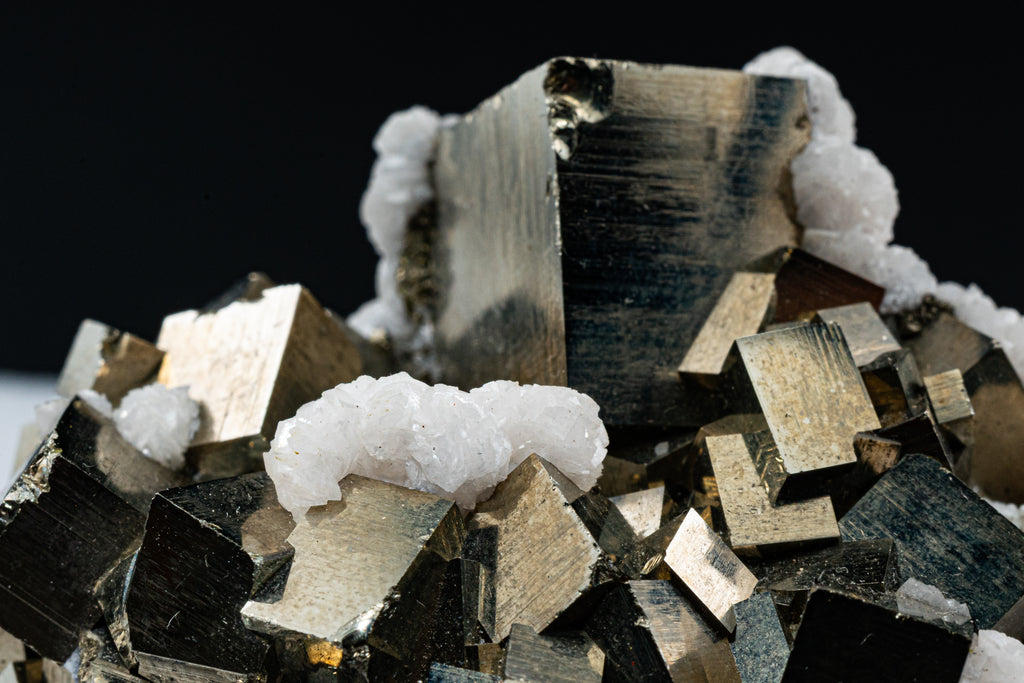 Pyrite, Calcite - Huanzala, Peru - UV Reactive