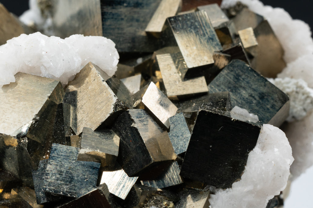 Pyrite, Calcite - Huanzala, Peru - UV Reactive