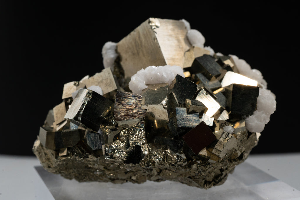 Pyrite, Calcite - Huanzala, Peru - UV Reactive
