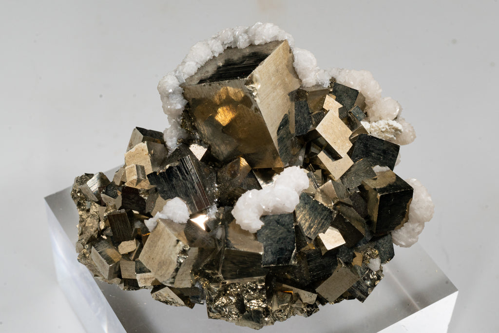 Pyrite, Calcite - Huanzala, Peru - UV Reactive