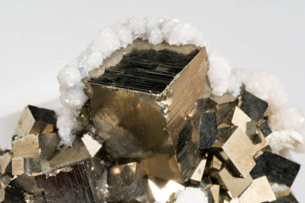 Pyrite, Calcite - Huanzala, Peru - UV Reactive