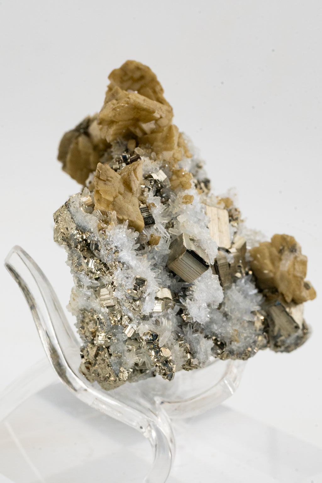 Pyrite, Siderite, Quartz - Huanzala, Peru - UV Reactive