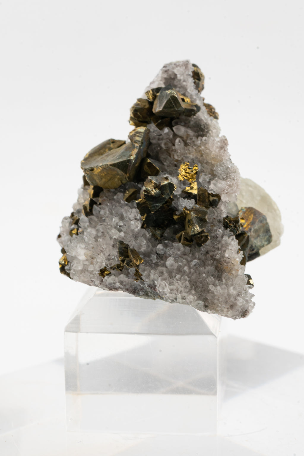Pyrite, Quartz, Calcite - Peru - UV Reactive