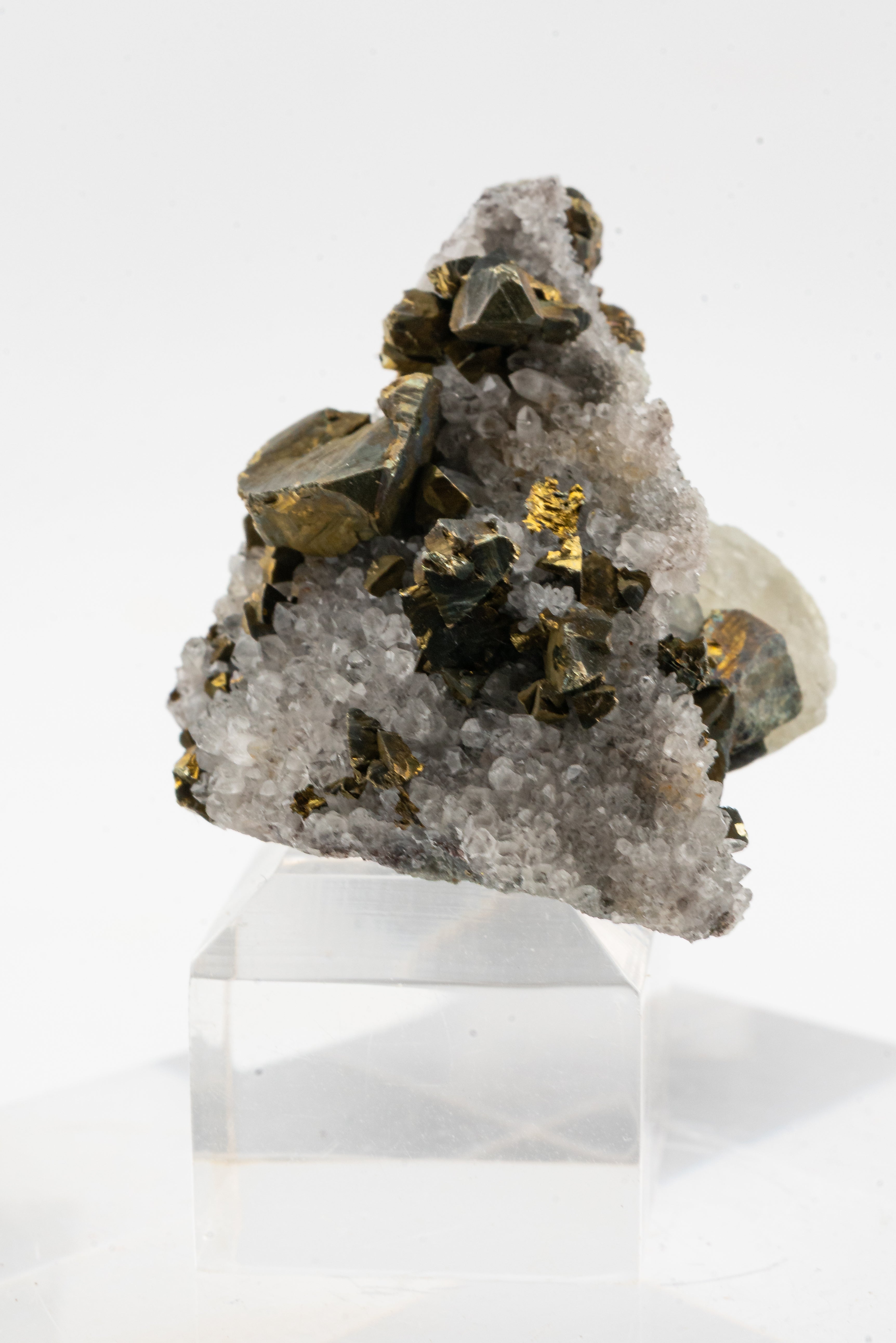 Pyrite, Quartz, Calcite - Peru - UV Reactive