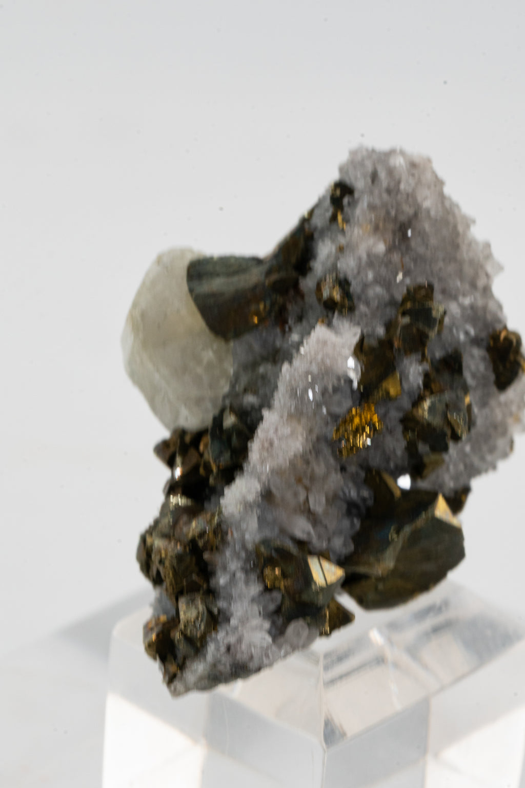Pyrite, Quartz, Calcite - Peru - UV Reactive
