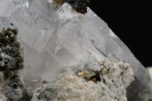 Calcite Var. Mangano, Pyrite - Huanzala, Peru