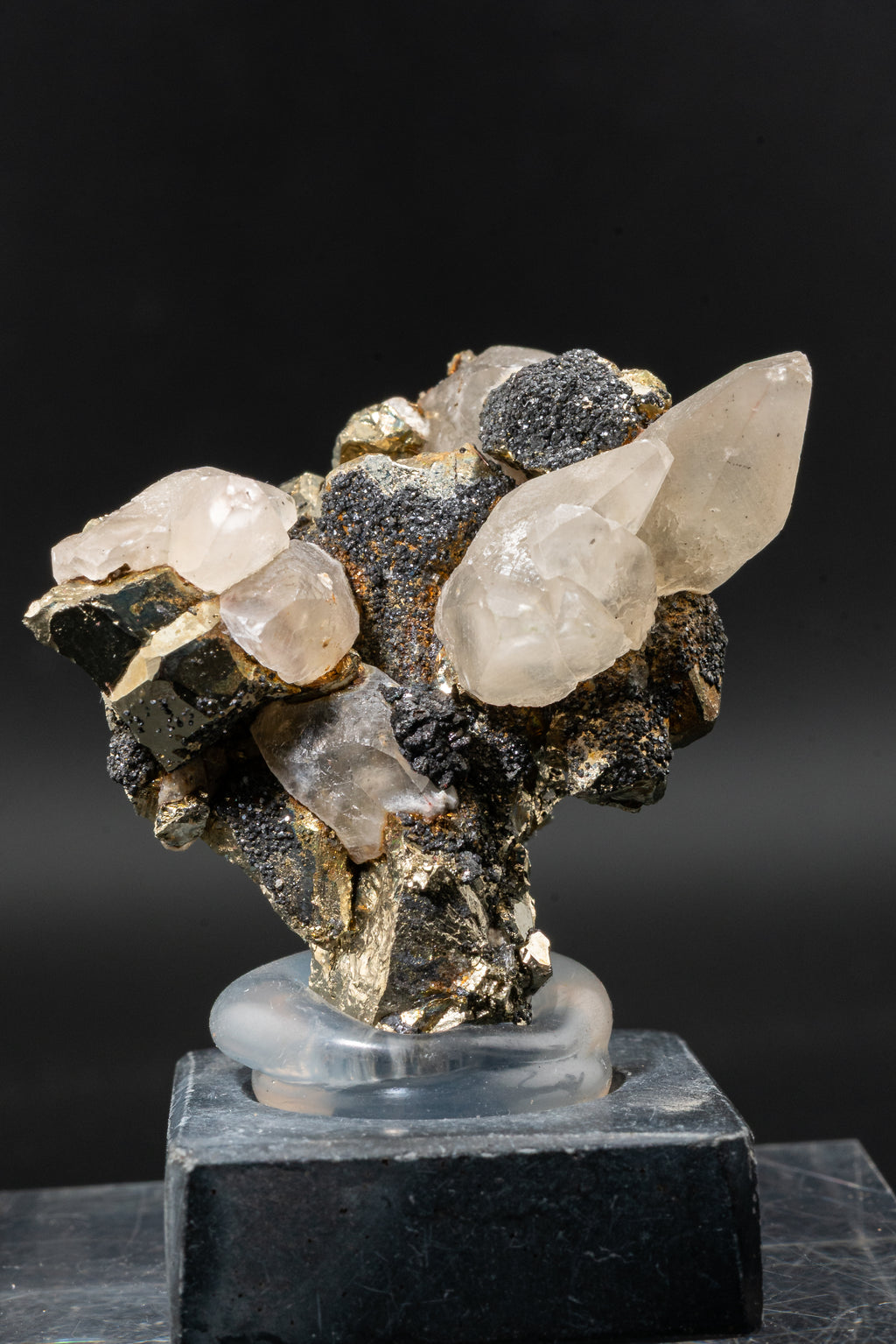 Calcite, Pyrite, Tetrahedrite - Huanzala, Peru - UV Reactive