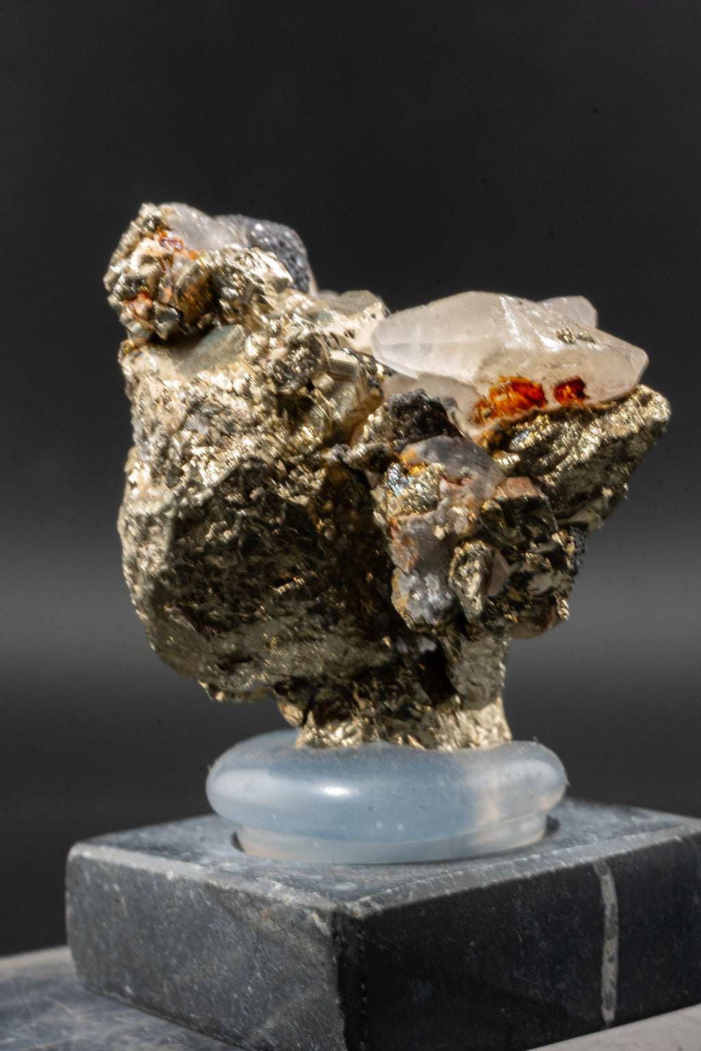 Calcite, Pyrite, Tetrahedrite - Huanzala, Peru - UV Reactive