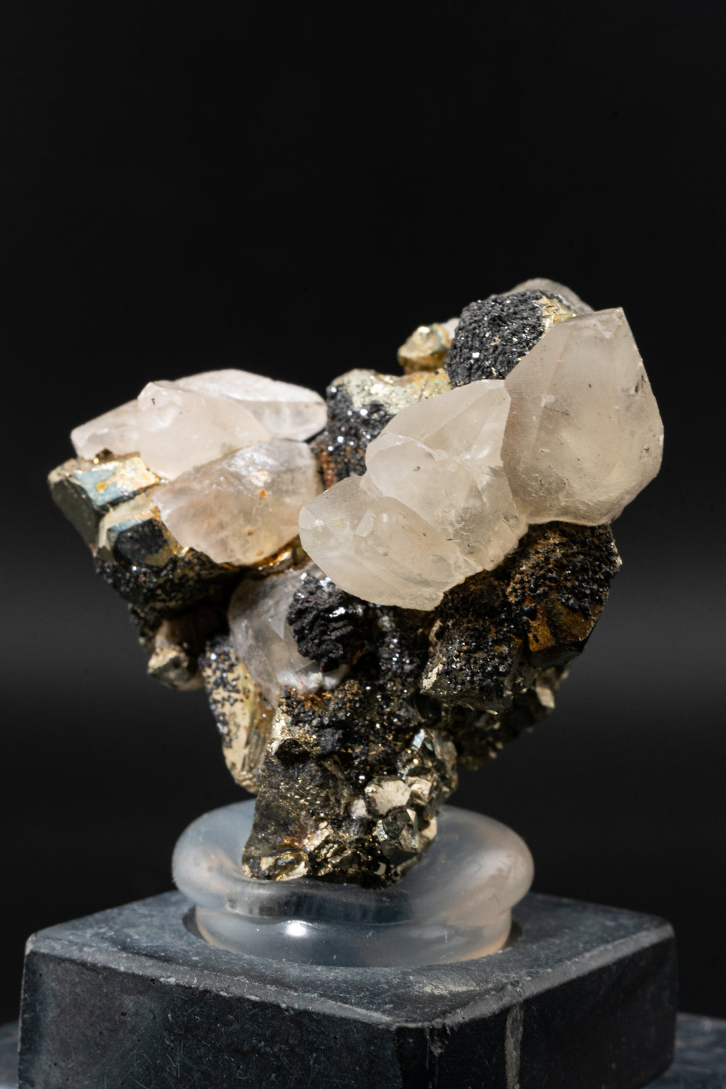 Calcite, Pyrite, Tetrahedrite - Huanzala, Peru - UV Reactive