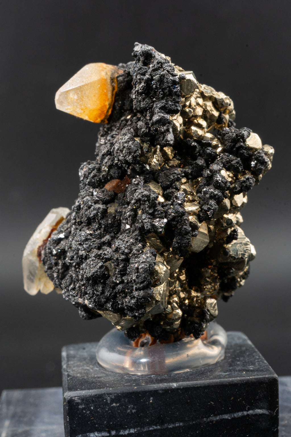 Calcite, Pyrite, Tetrahedrite - Huanzala, Peru - UV Reactive